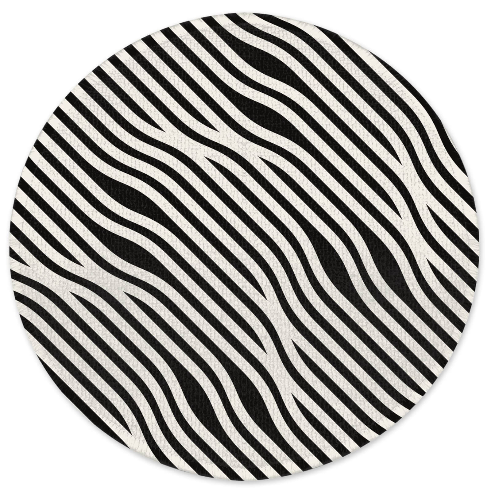 Decorsome Weaved Lines Round Bath Mat