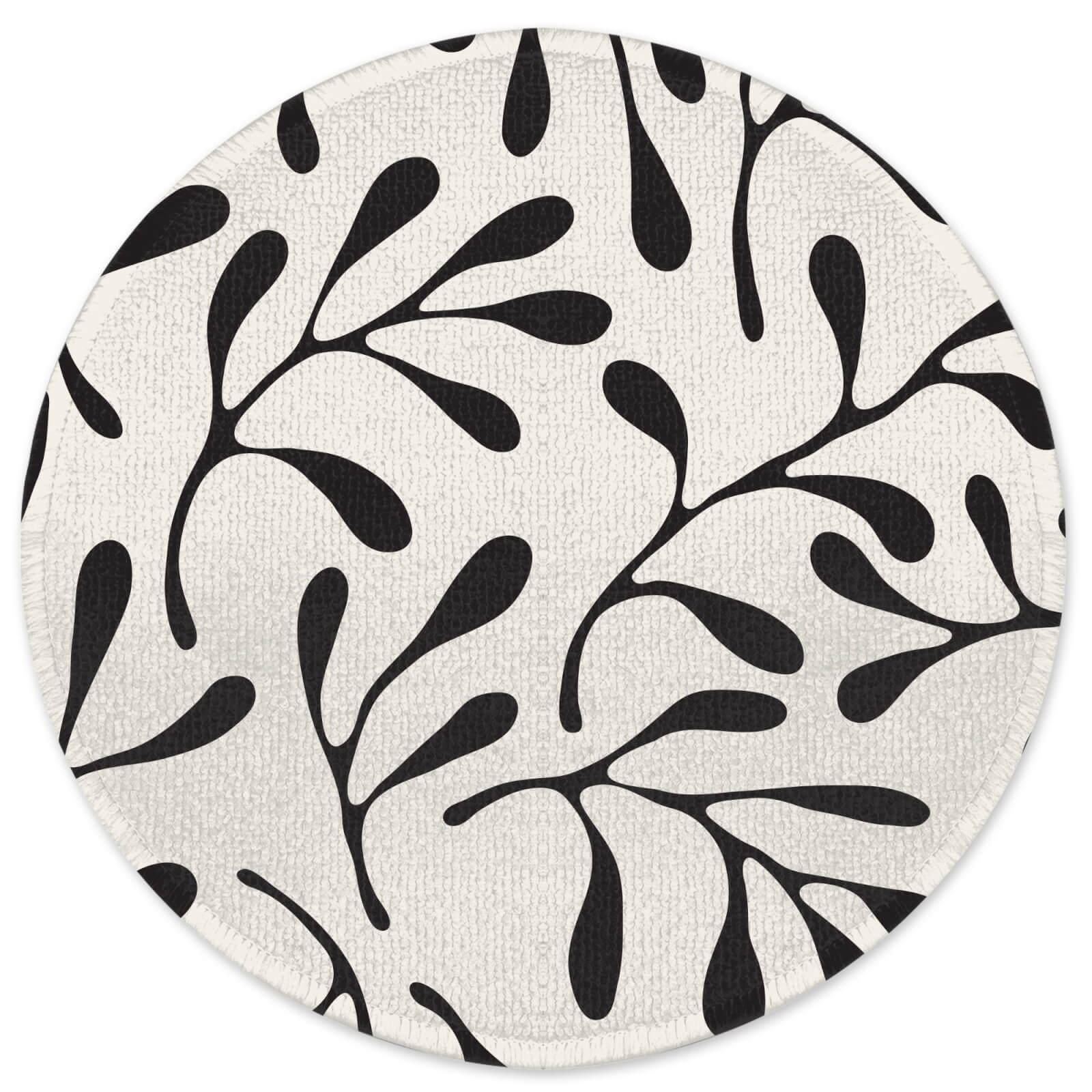 Big Sprigs Round Bath Mat