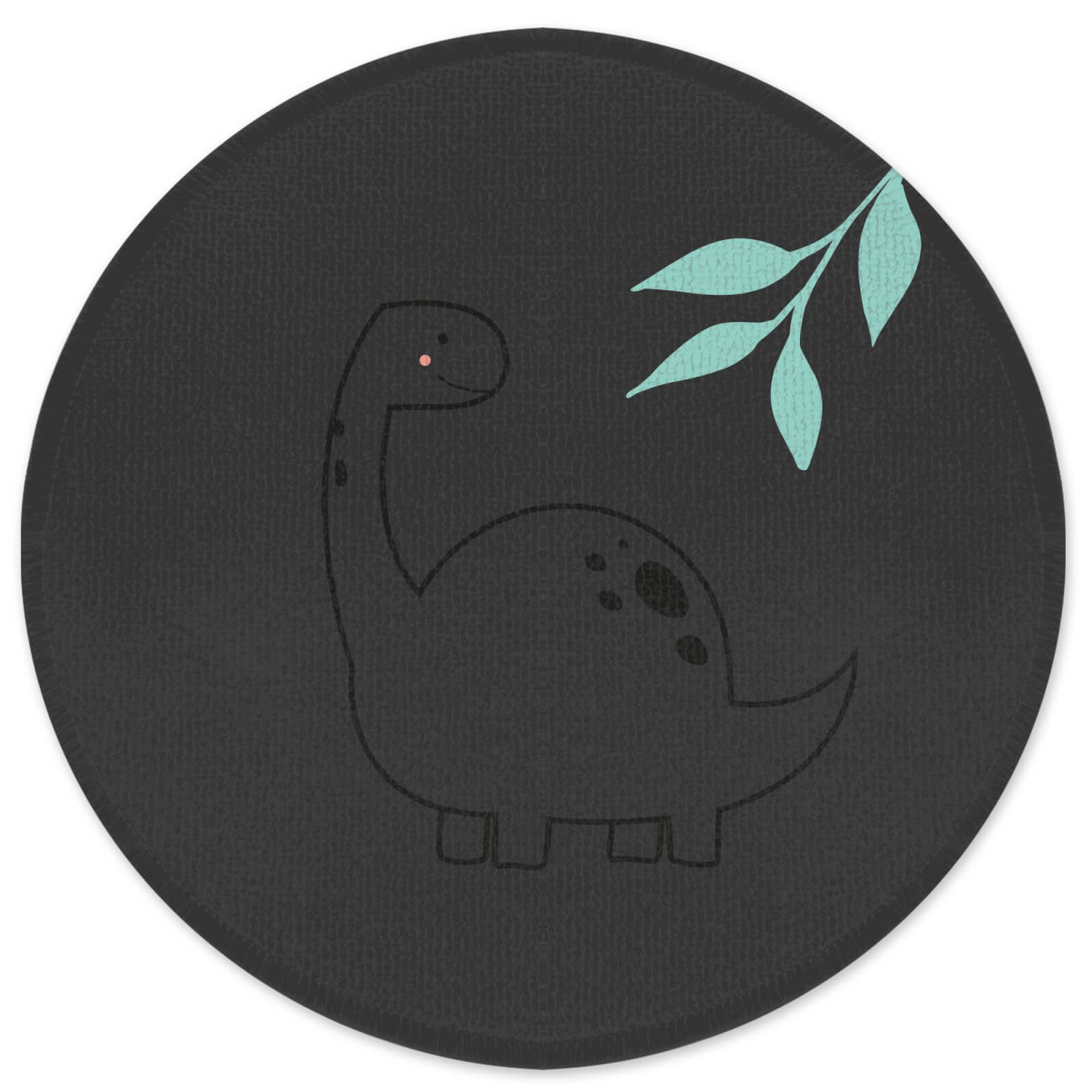 Decorsome Pastel Diplodocus Round Bath Mat