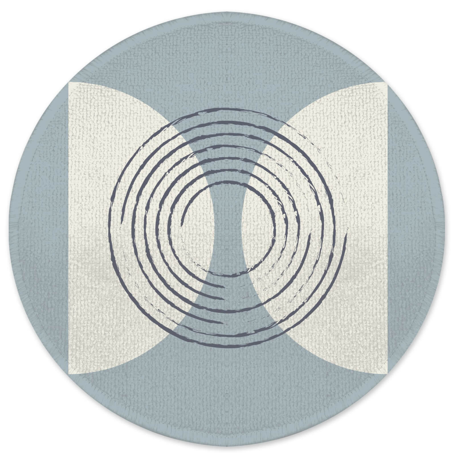 Decorsome Linear Circles Round Bath Mat
