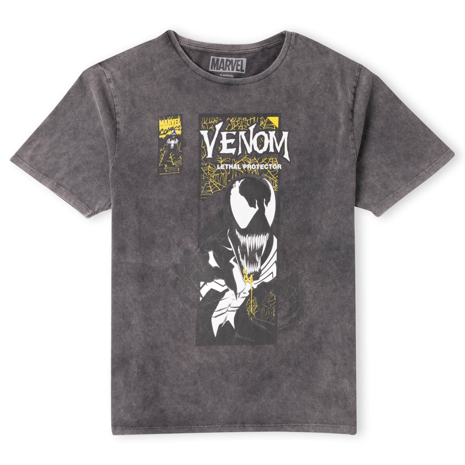 Venom Lethal Protector Unisex T-Shirt - Black Acid Wash - S - Black Acid Wash