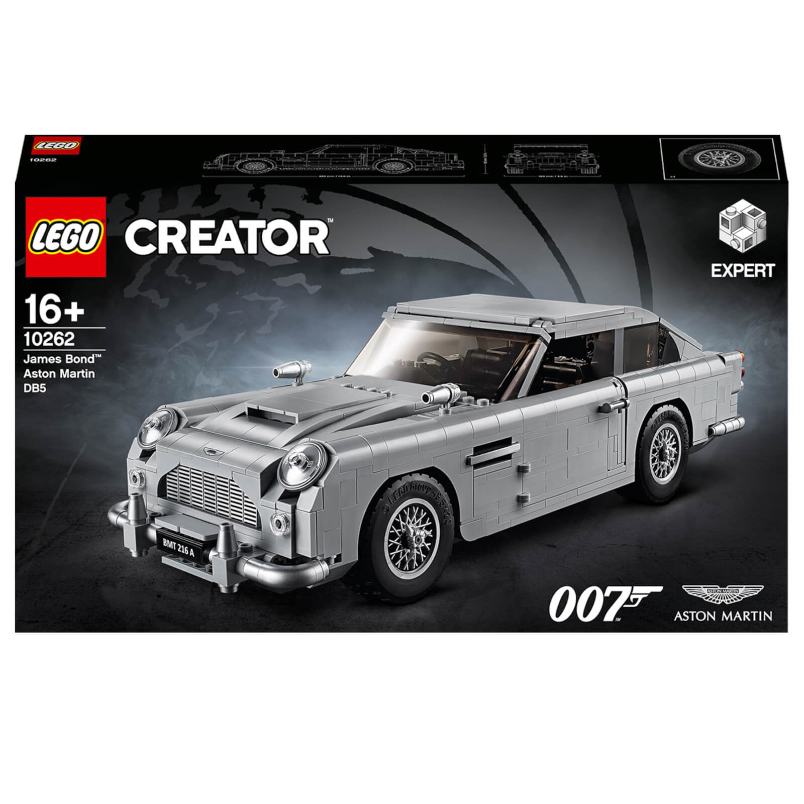 Modelo de coche deportivo coleccionable LEGO Creator Expert James Bond Aston Martin DB5 (10262)
