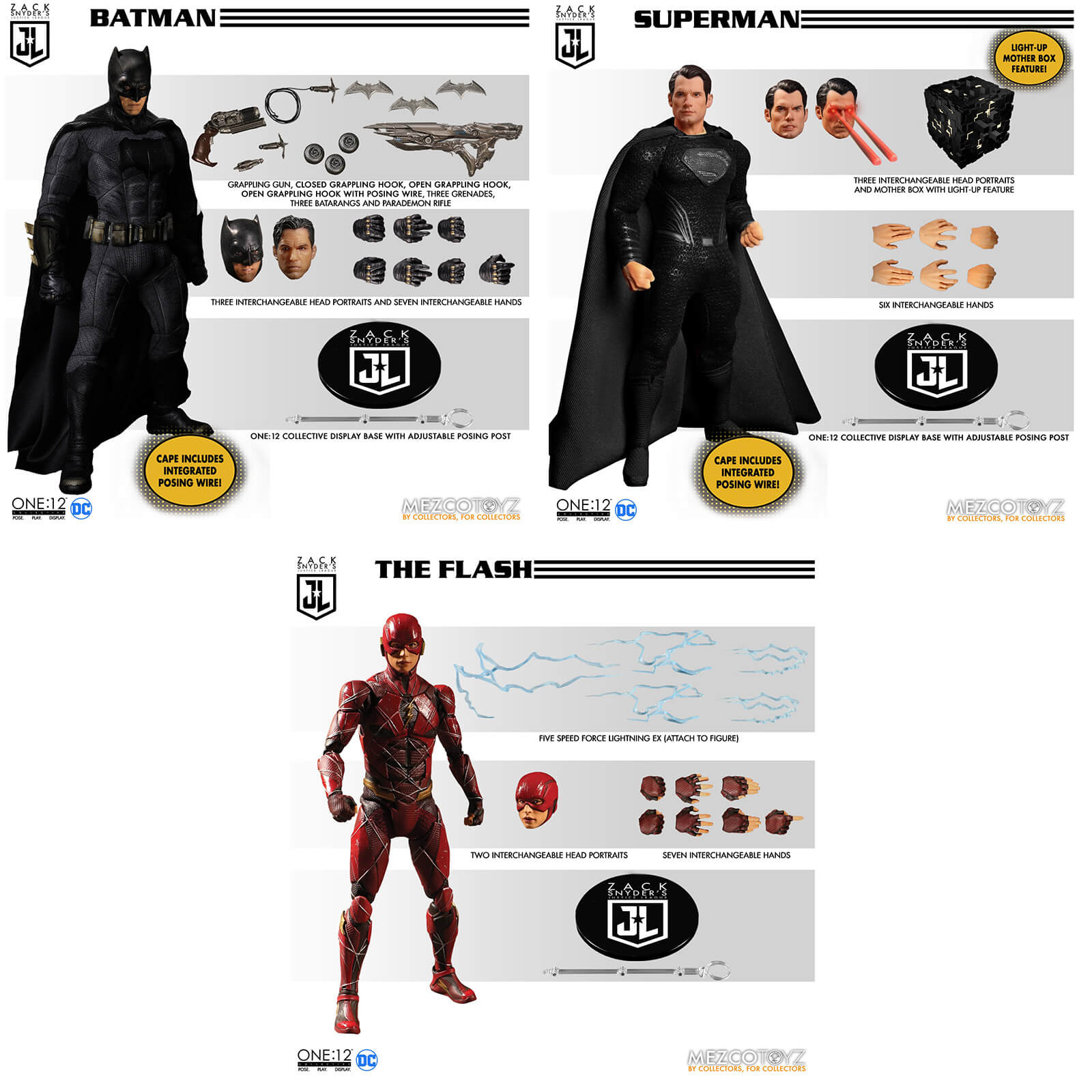 Mezco One:12 Collective Zack Snyder’s Justice League Deluxe Steel Boxed Set