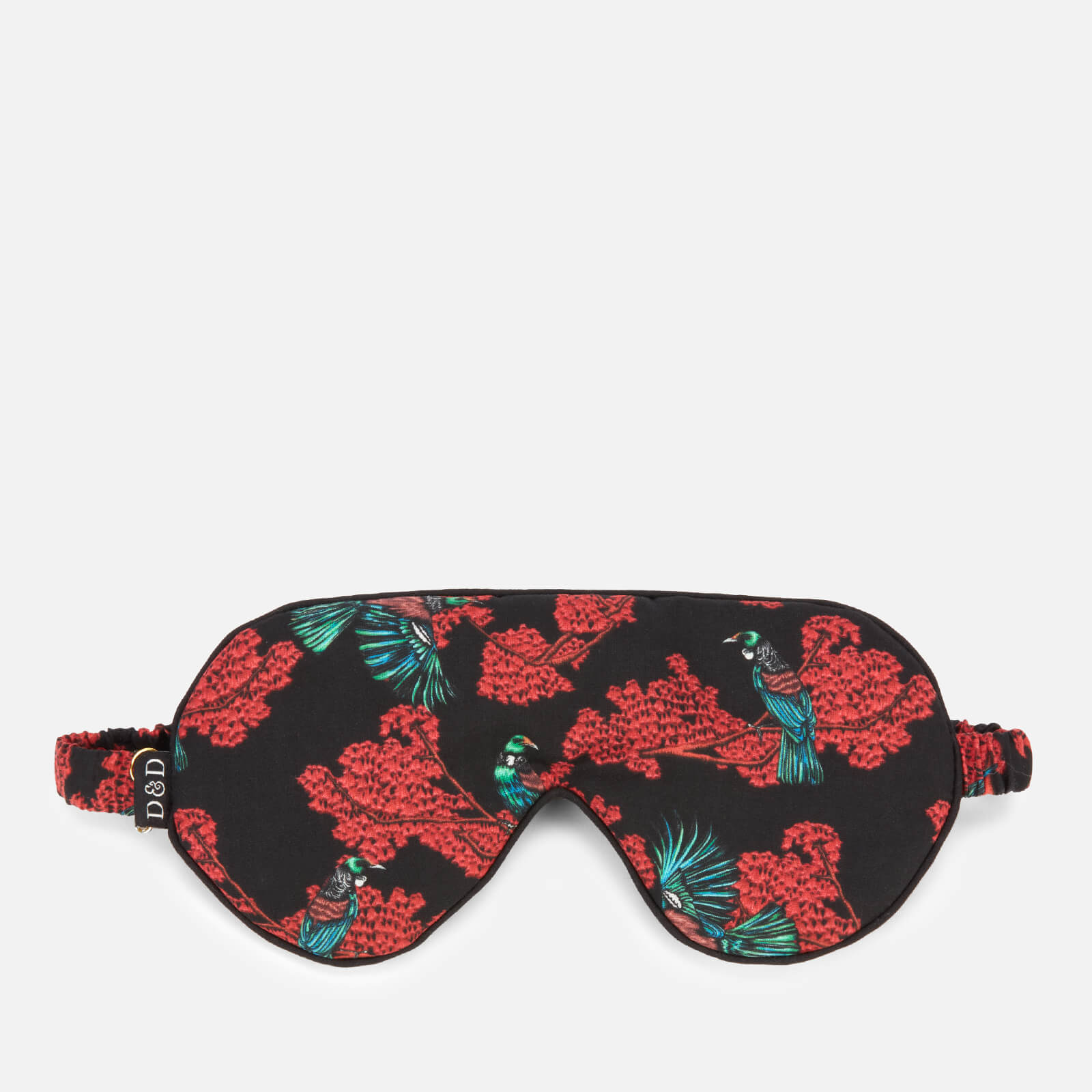 Desmond & Dempsey Women's Luxe Cotton Eye Mask Tui - Black/Red