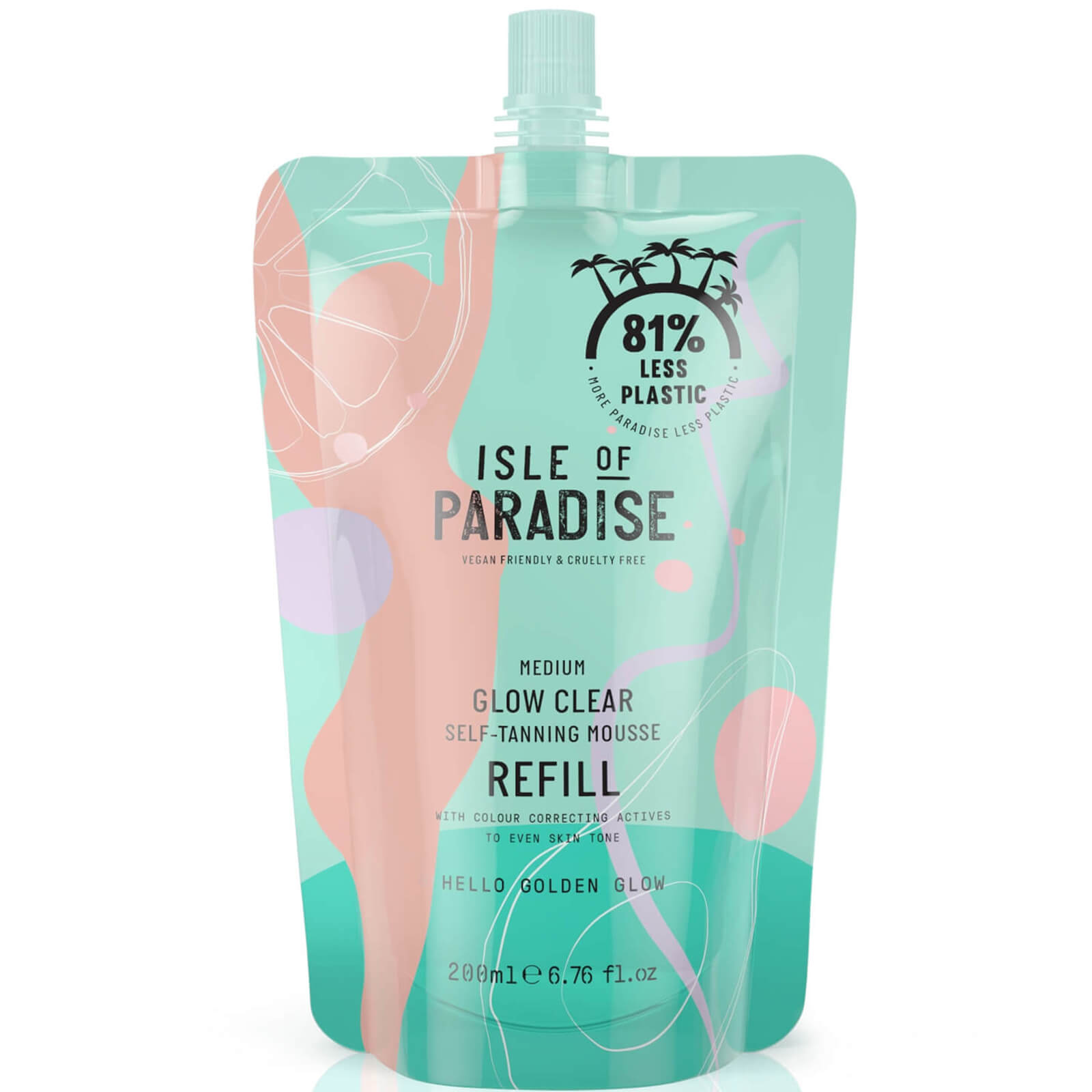 Isle of Paradise Glow Clear Self-Tanning Mousse Refill - Medium 200ml