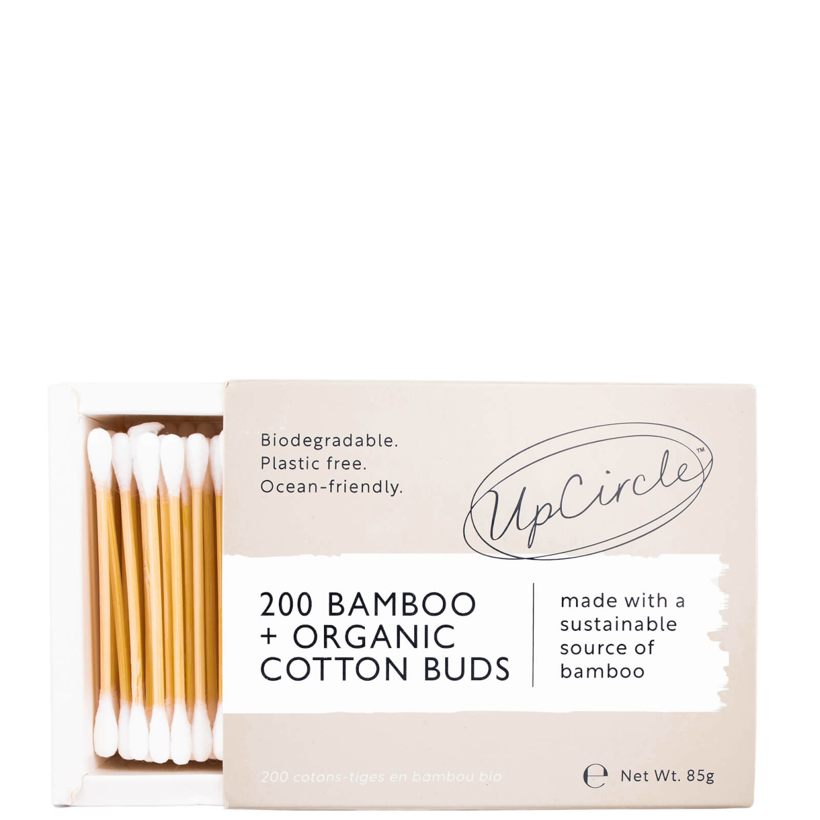 Upcircle Bamboo Cotton Buds - 200 Piece In White