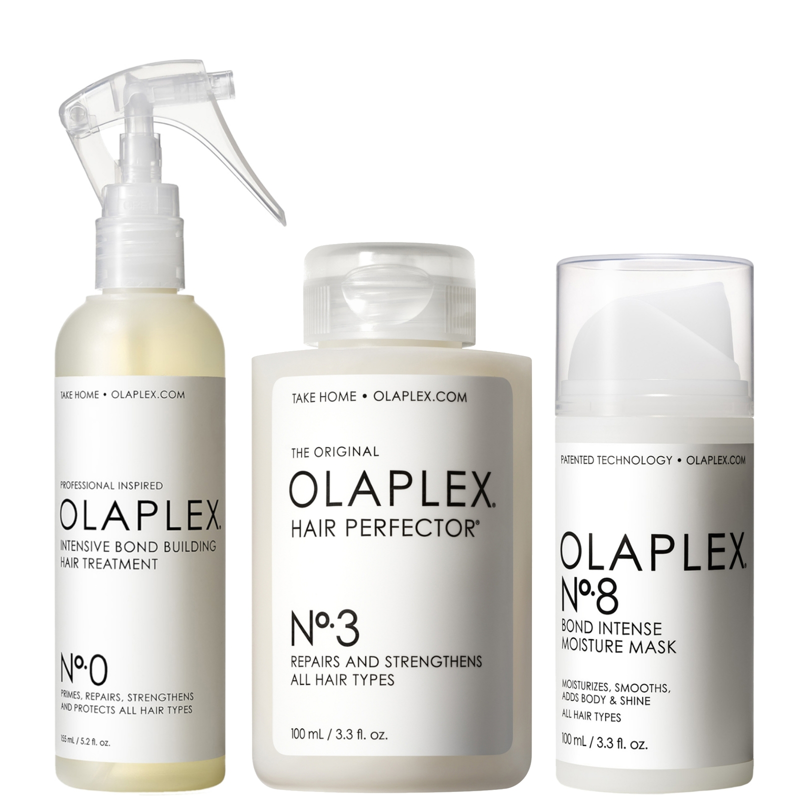 Olaplex No.0, No.3 and No.8 Bundle