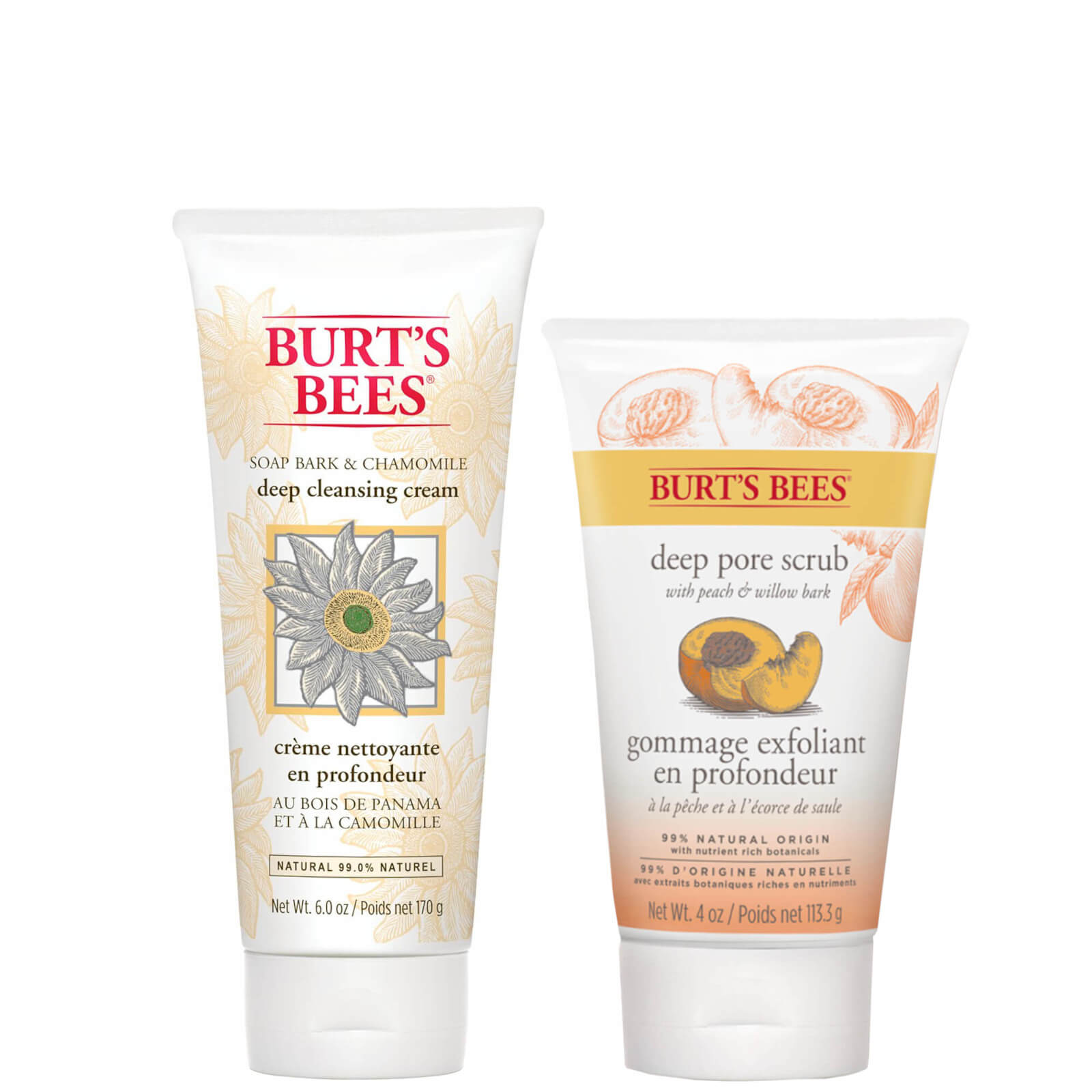 Photos - Cream / Lotion Burts Bees Burt's Bees Clean Skin Duo  BBCSB1 (Worth £22.98)