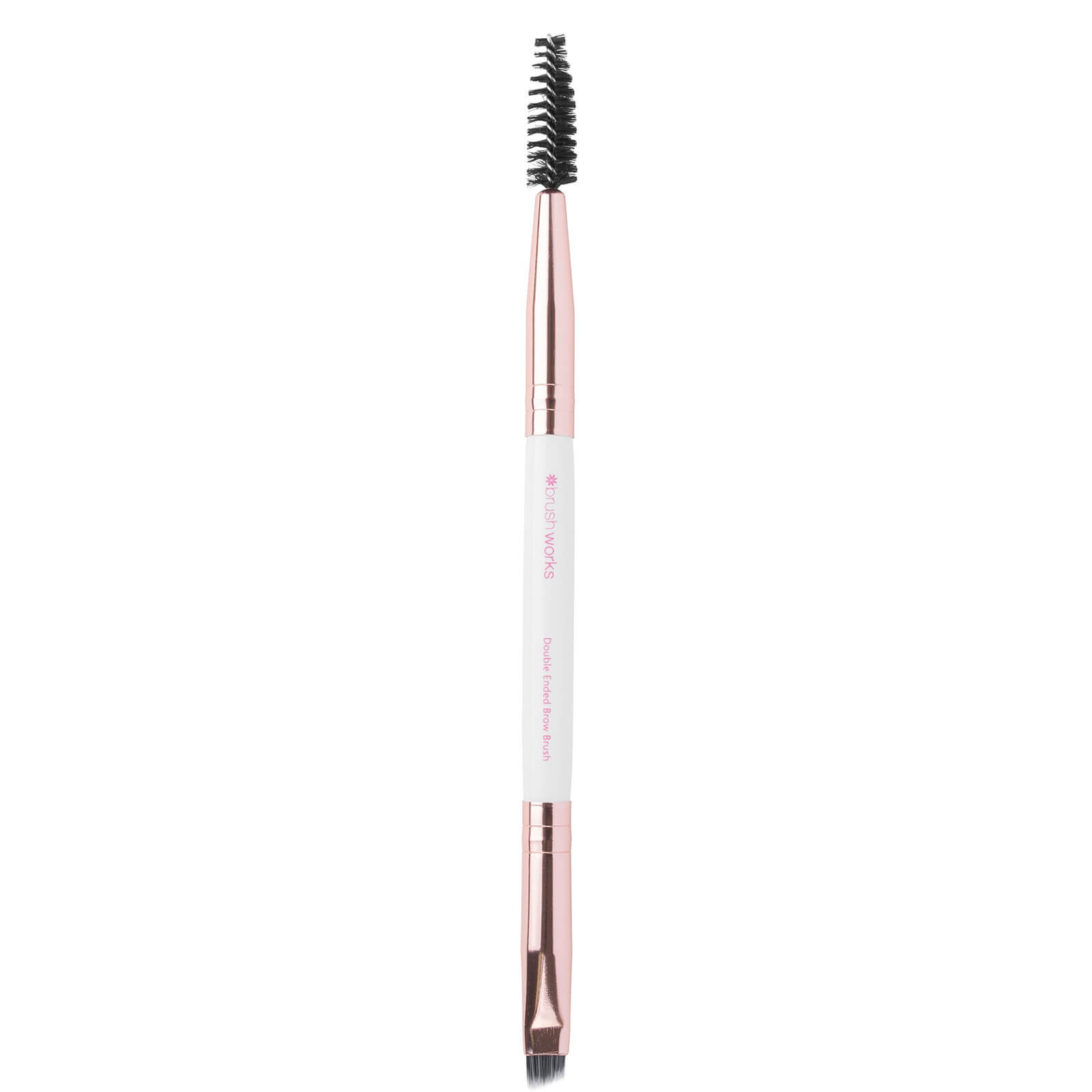 Image of Brushworks White and Gold Brow Duo Brush