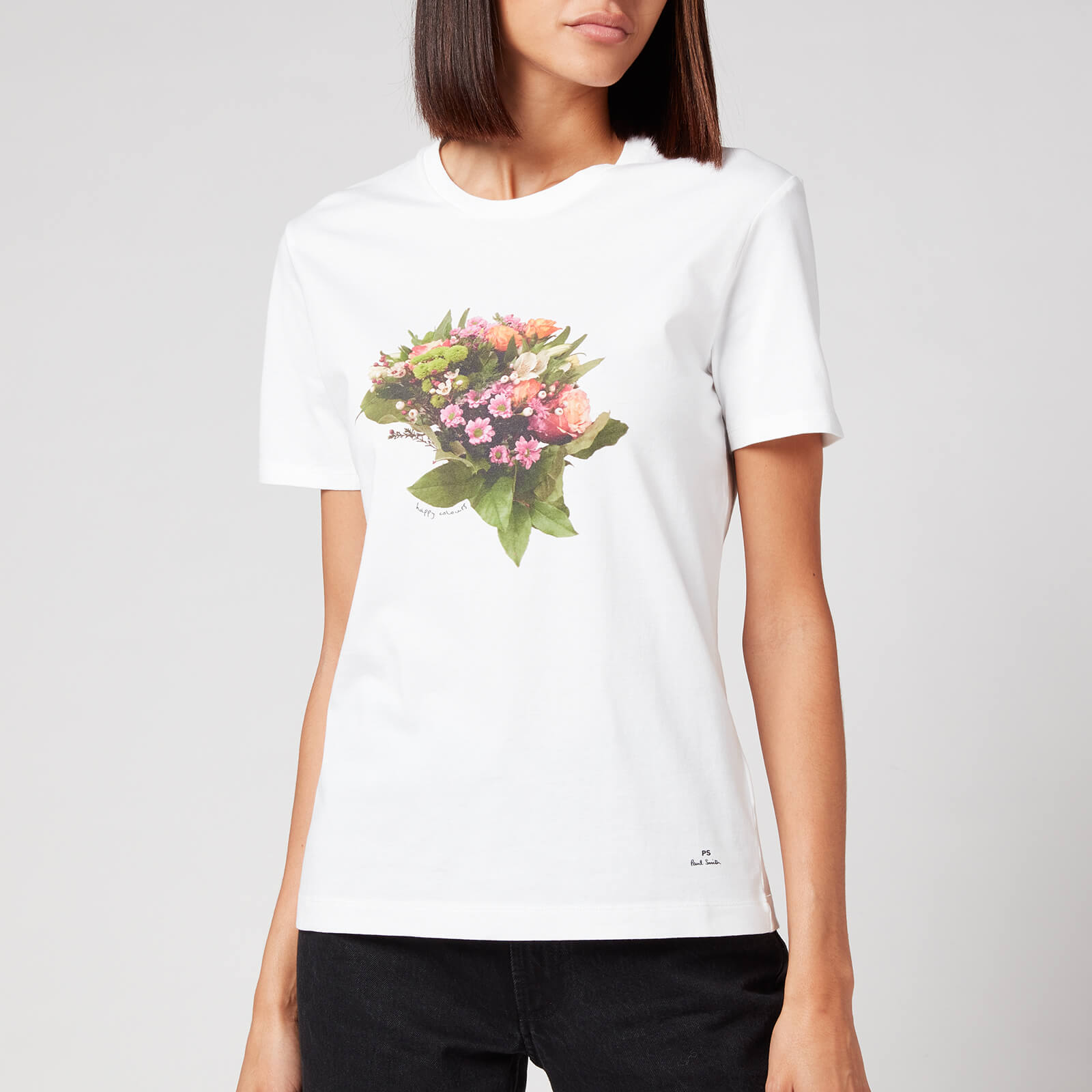 PS Paul Smith Women's Flower Printed T-Shirt - White - S