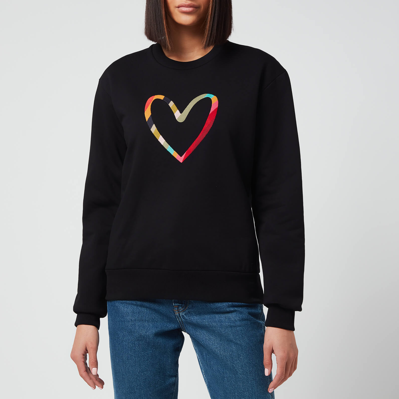 PS Paul Smith Women's Swirl Heart Print Sweatshirt - Black - M