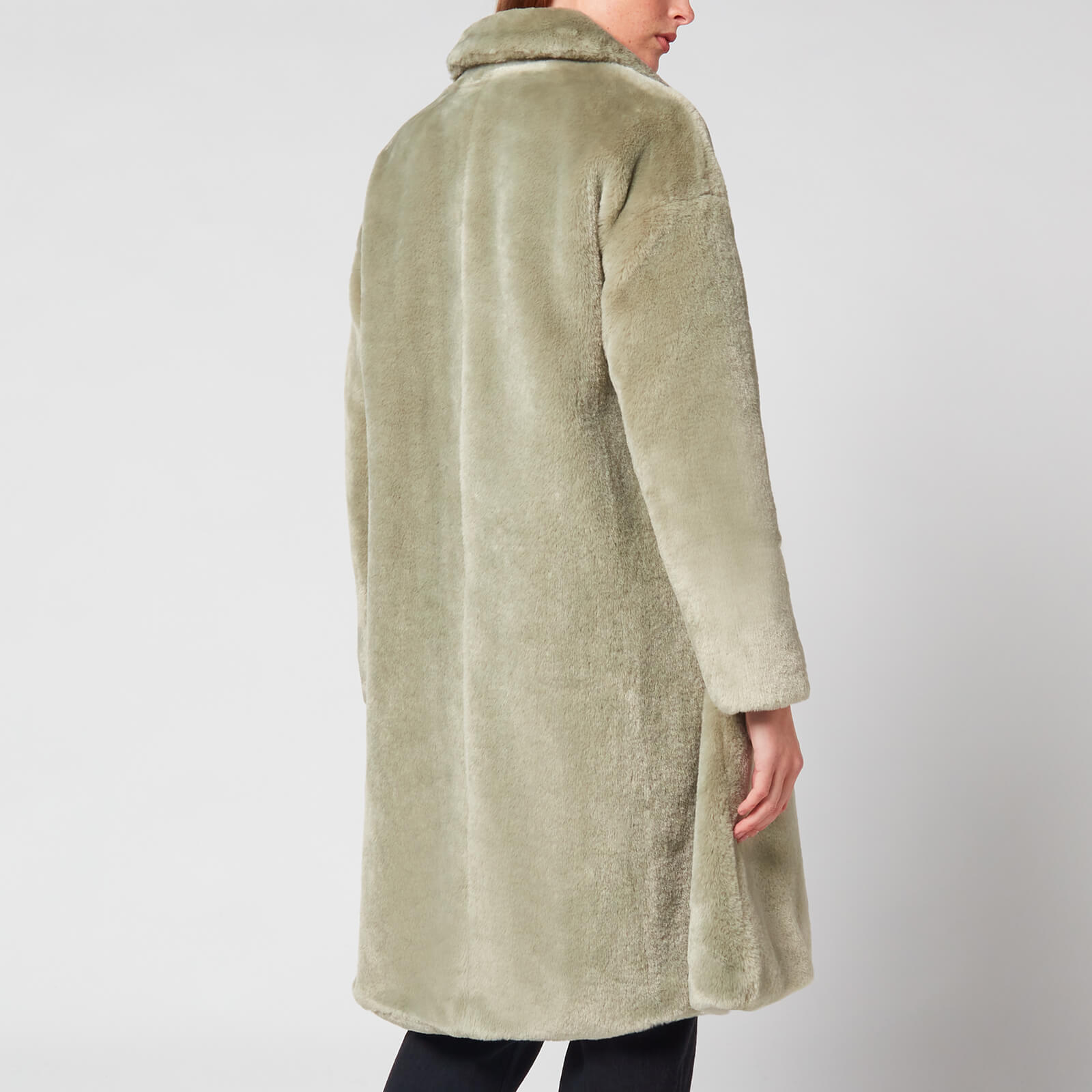 PS Paul Smith Women's Faux Fur Coat - Green - IT 42/UK 10