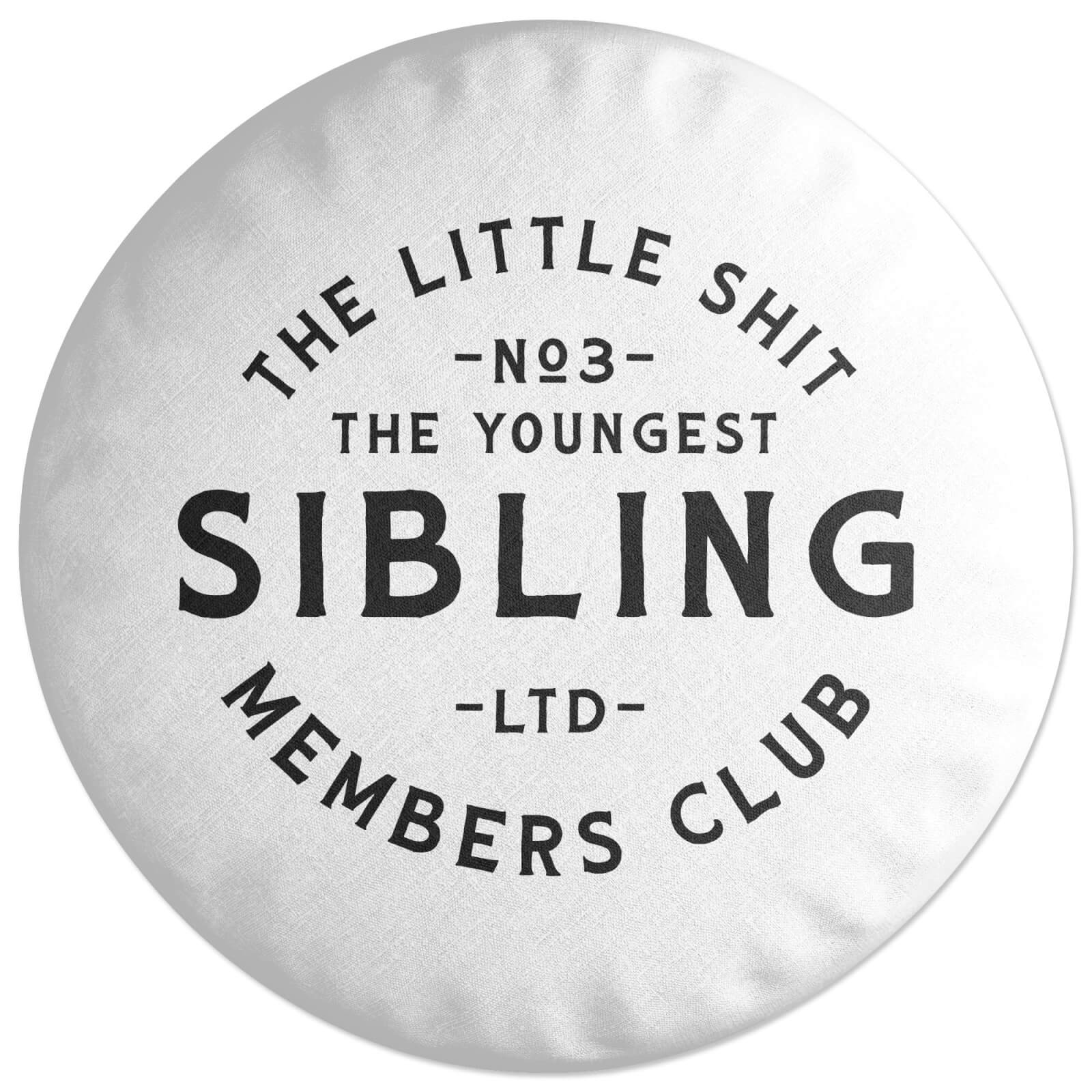 The Youngest Sibling Little Shit Round Cushion
