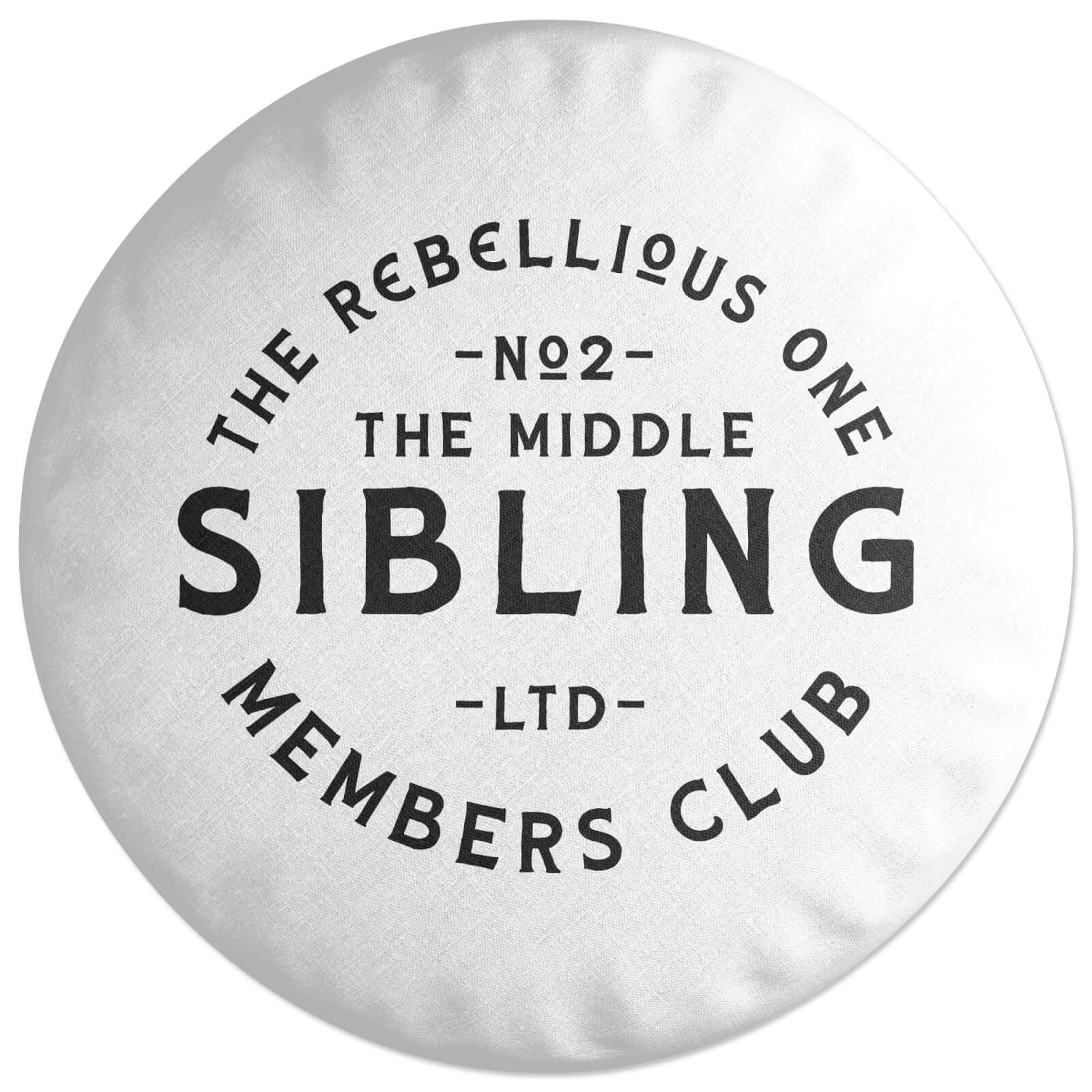 The Middle Sibling The Rebellious One Round Cushion