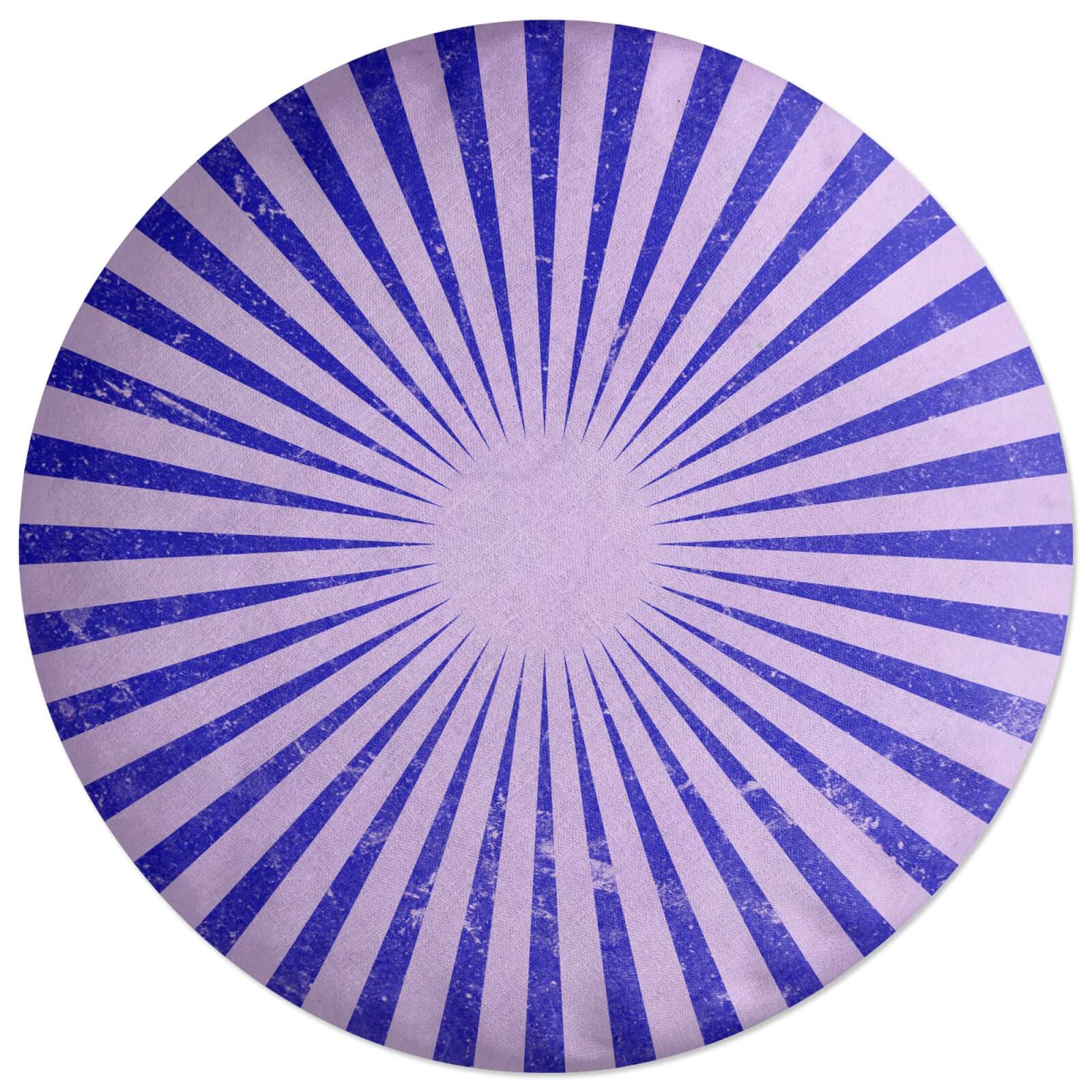 Circus Beams Purple Round Cushion