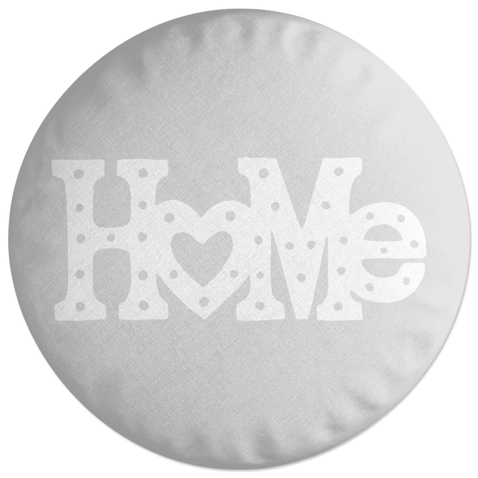 Home Typographic Round Cushion