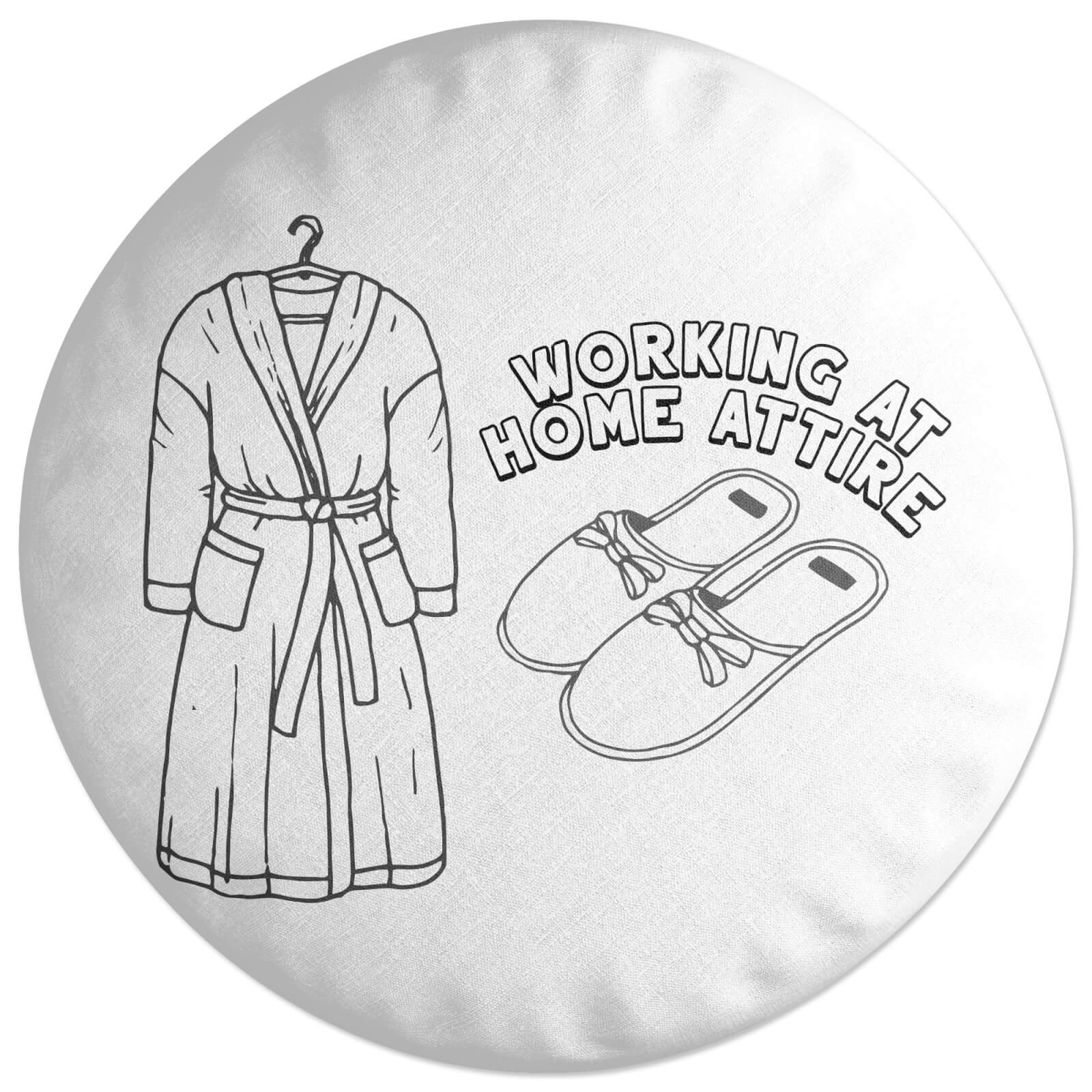 Working At Home Attire Round Cushion