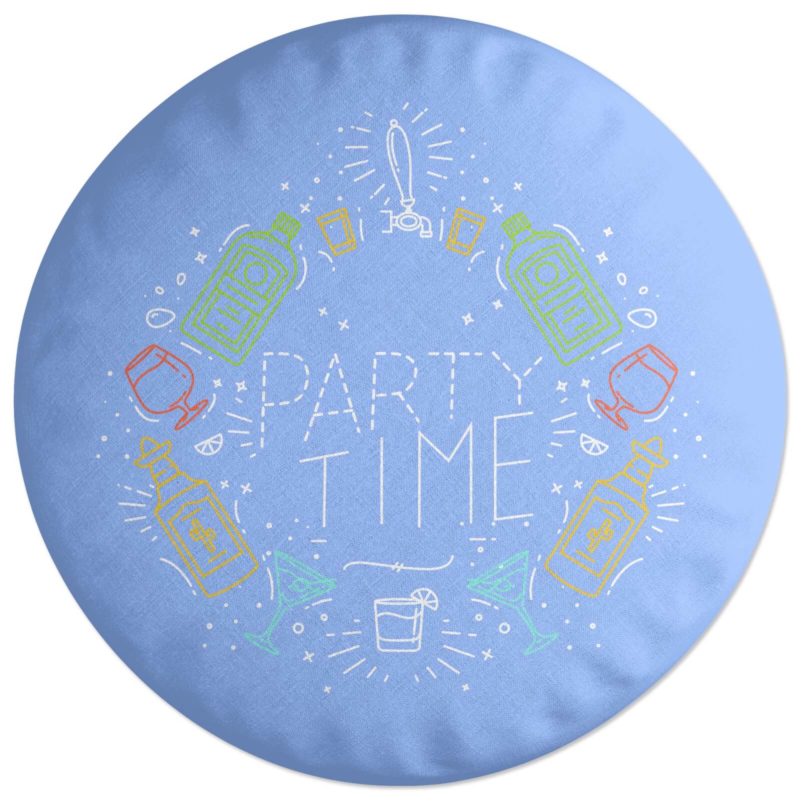 Party Time Round Cushion