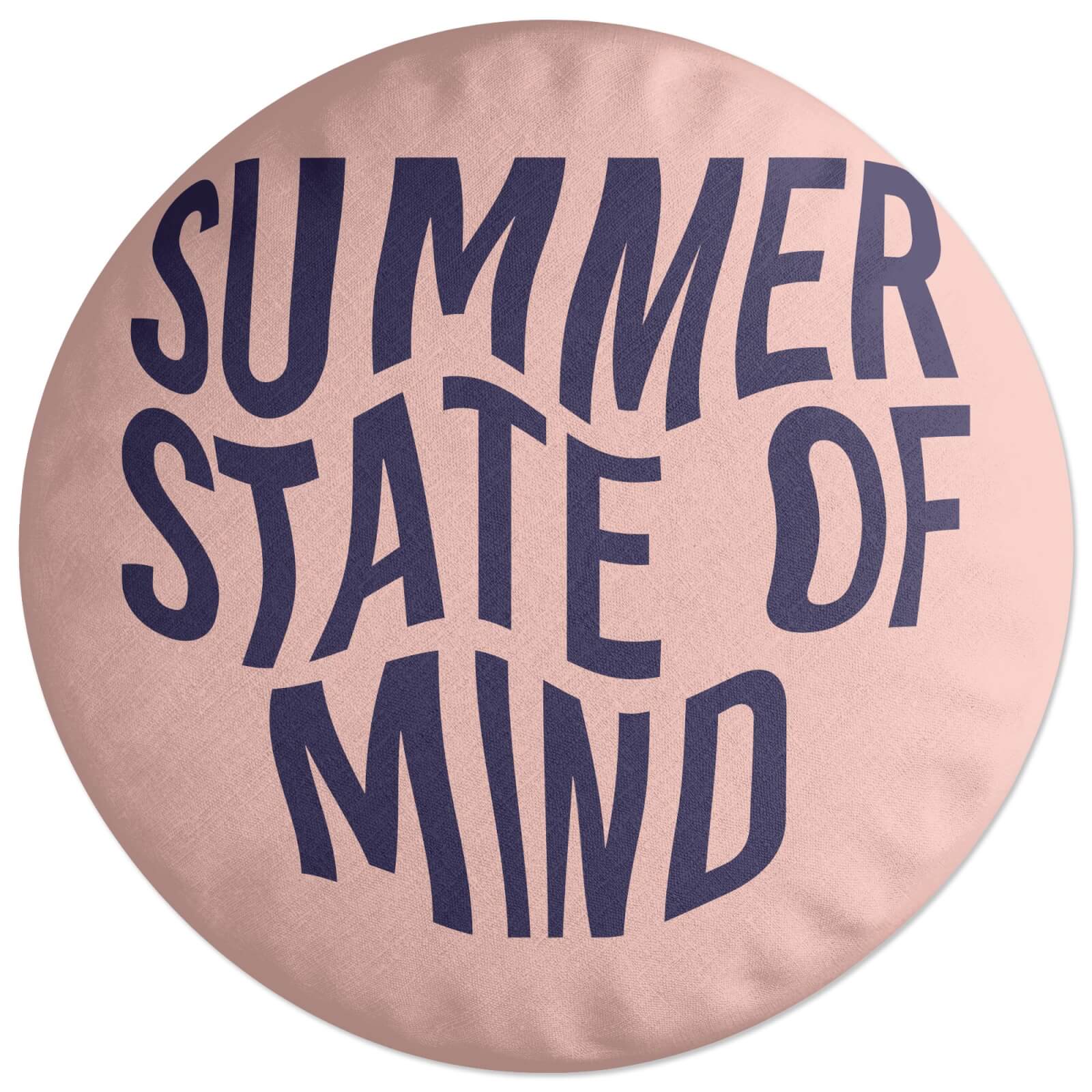 Summer State Of Mind Round Cushion