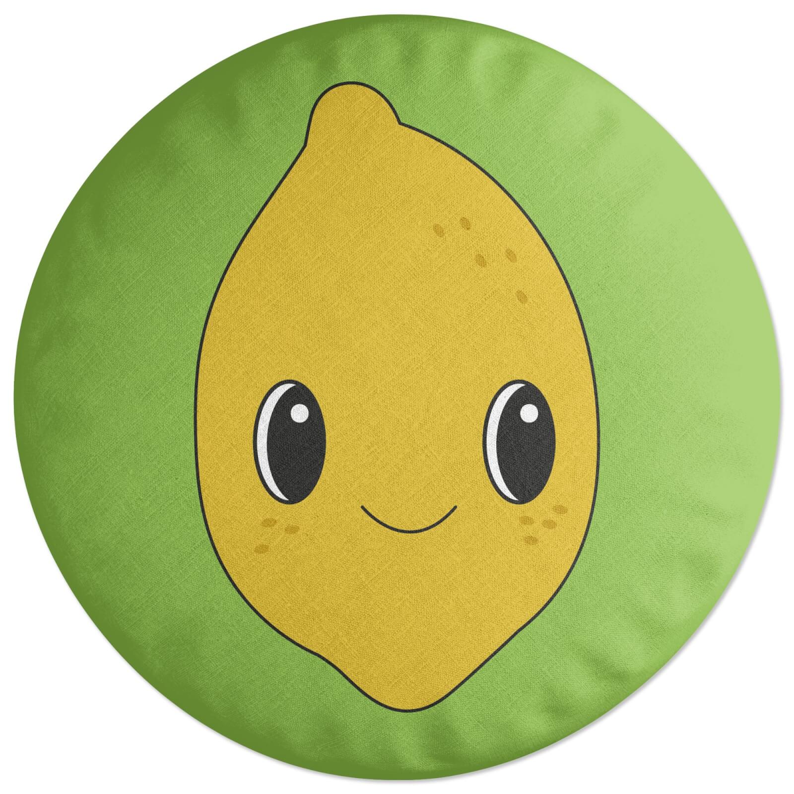 Cute Lemon Round Cushion