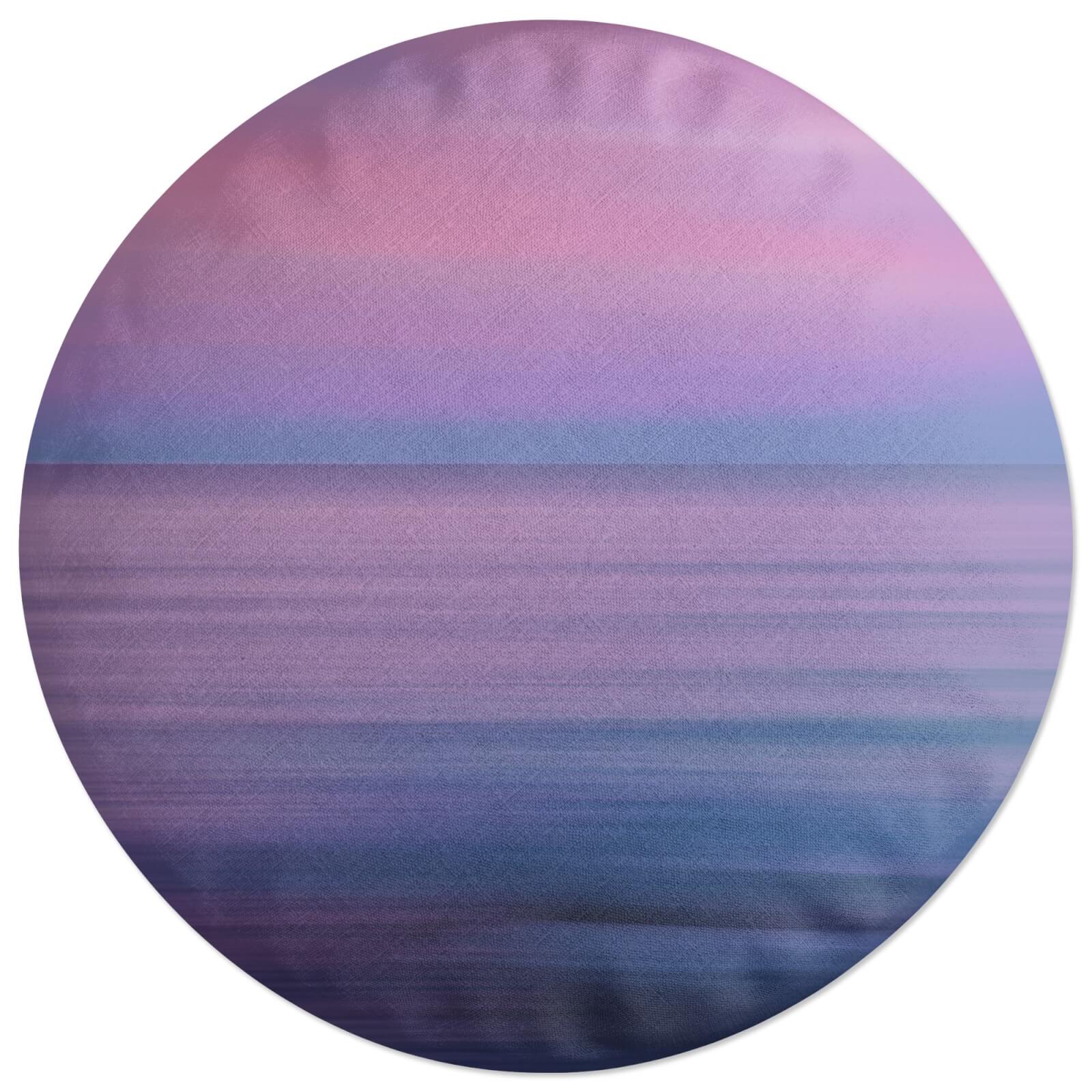 Sunset Purple Tones Round Cushion