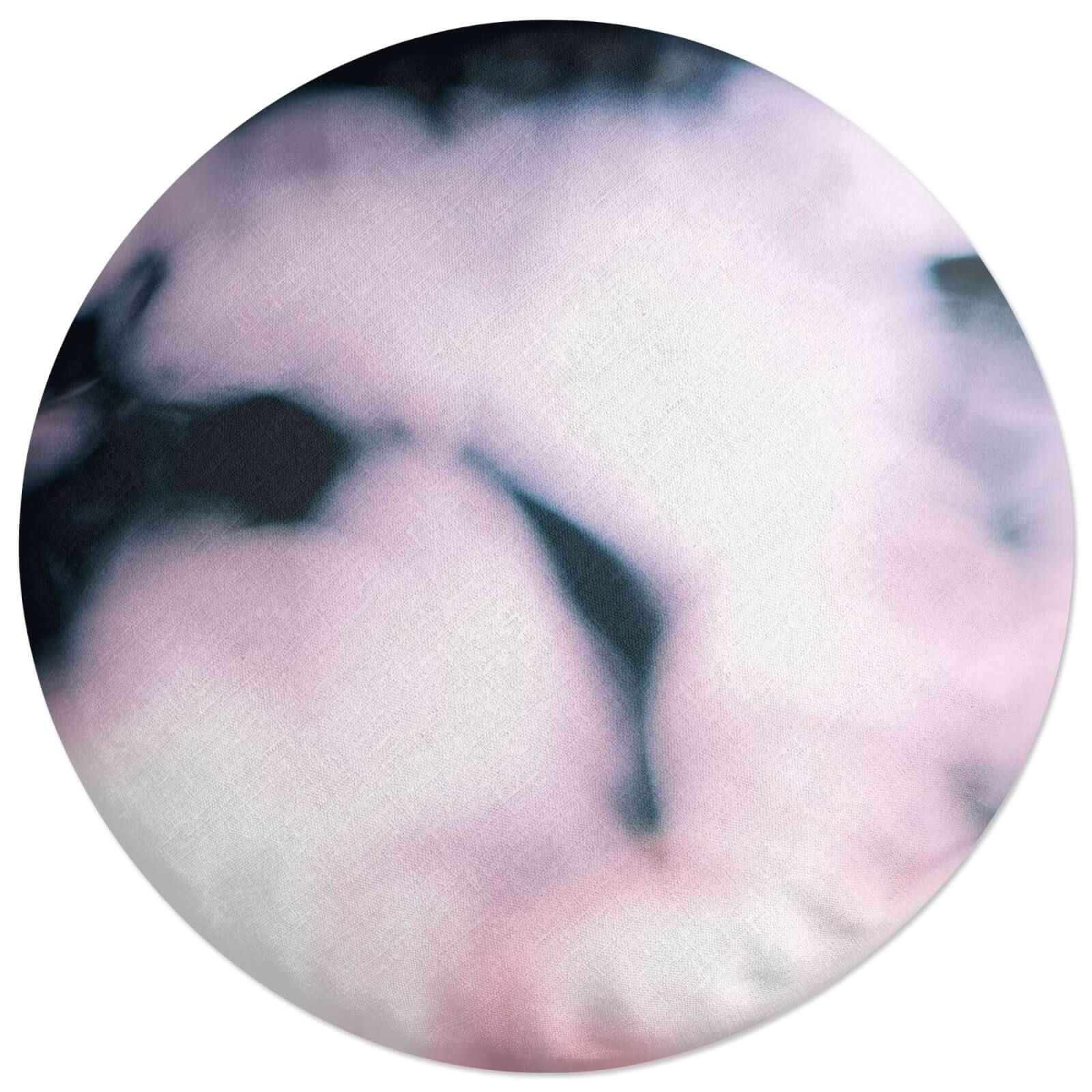 Bokeh Purple Tones Round Cushion