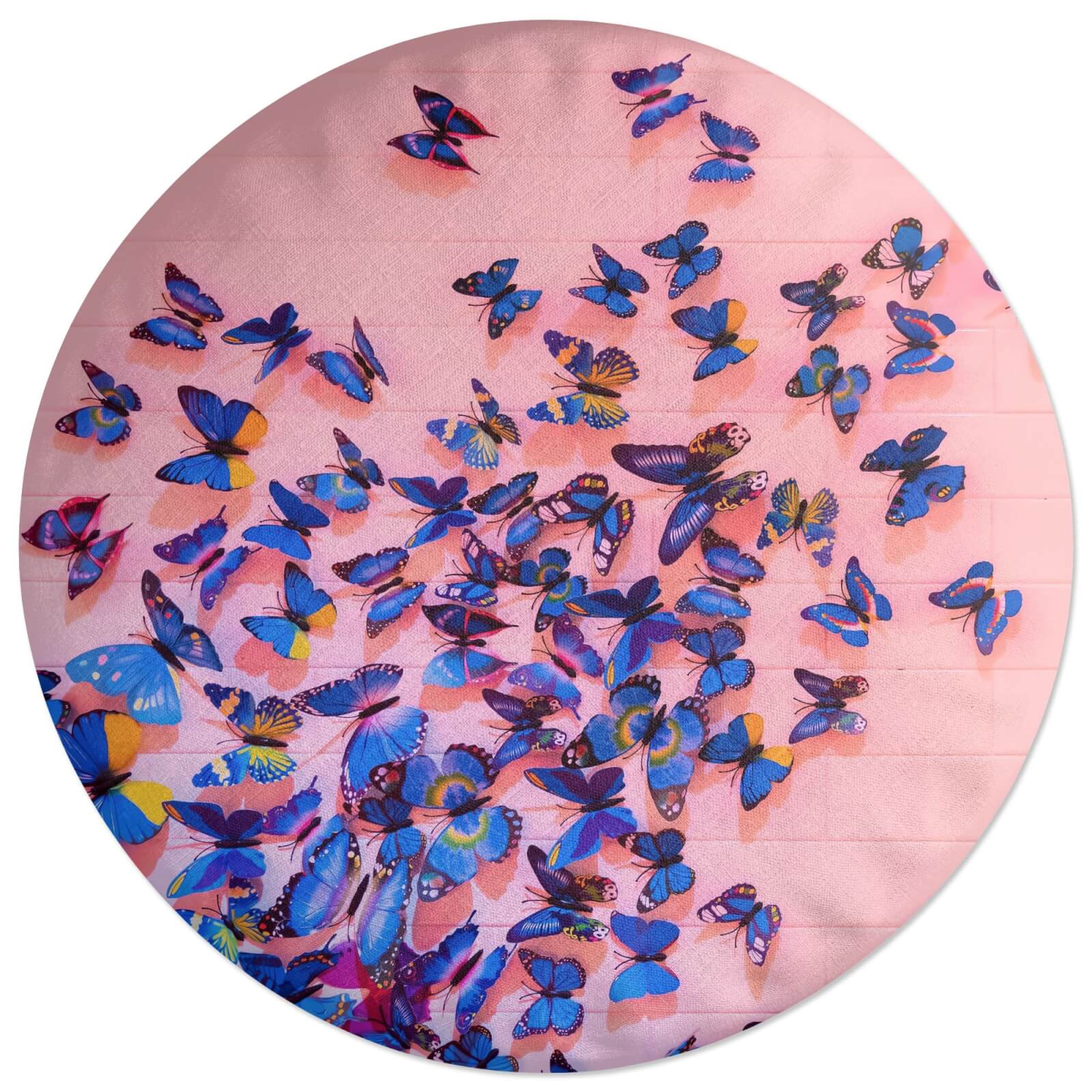 Decorsome Girly Butterfly Crowd Round Cushion