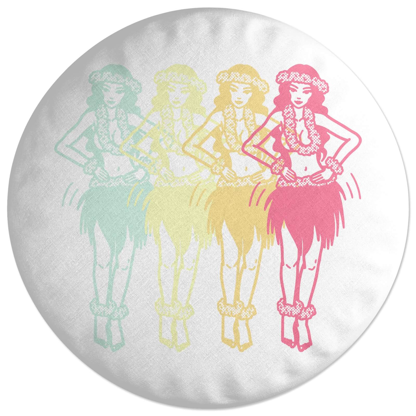 Hula Girls Round Cushion
