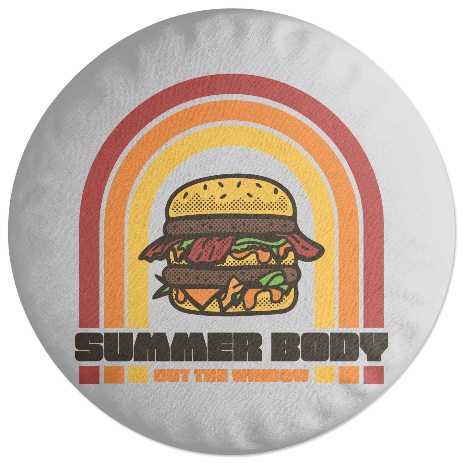 Summer Body Out The Window Round Cushion