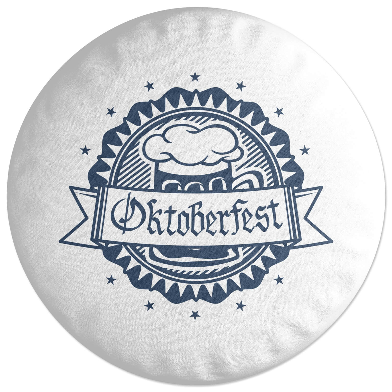 Oktoberfest Badge Round Cushion