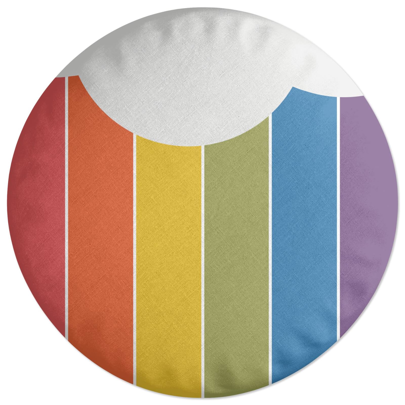 Rainbow Cloud Round Cushion