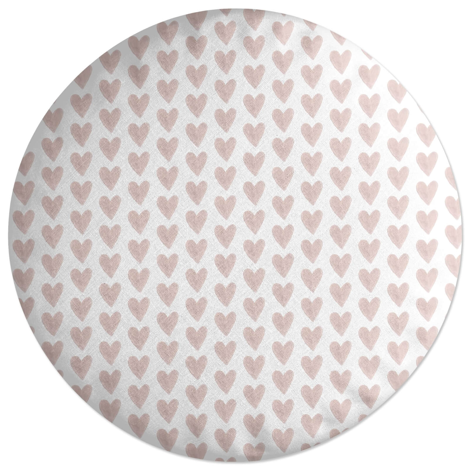 Pink Hearts Round Cushion