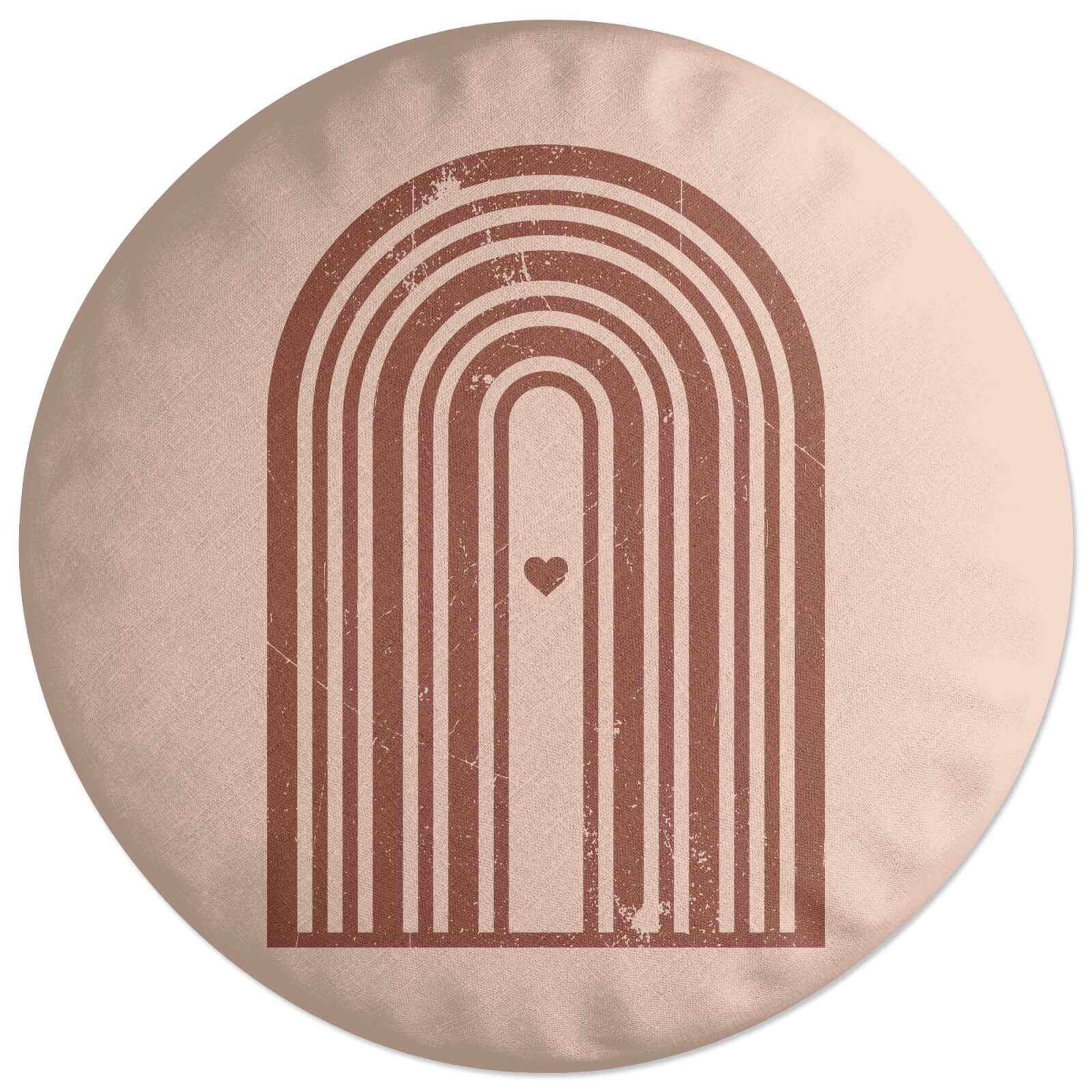 Distressed Rainbow Love Round Cushion