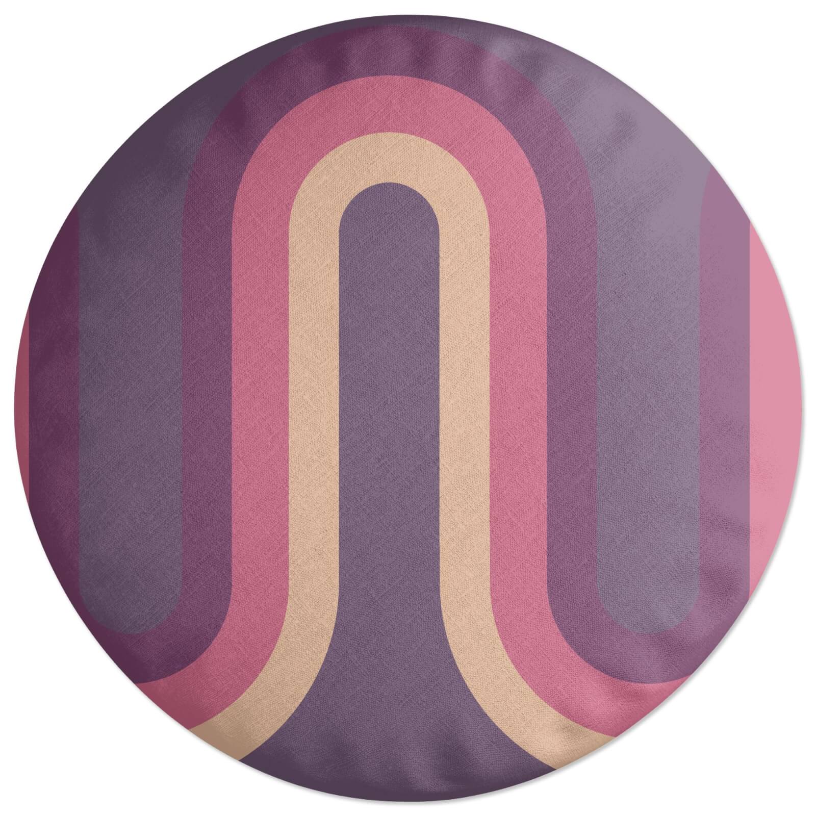 Purple Groove Round Cushion
