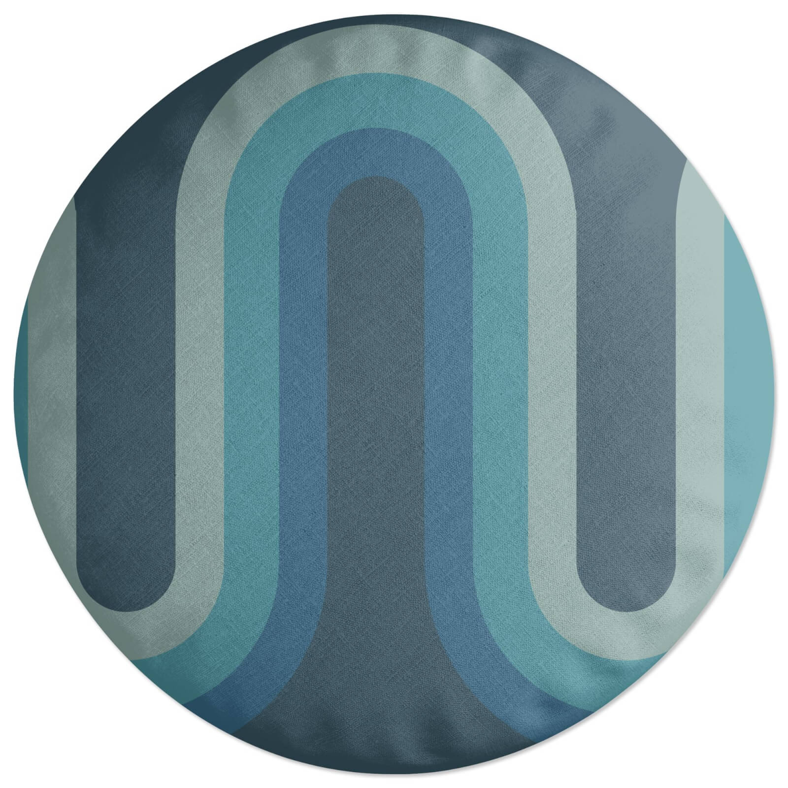 Blue Groove Round Cushion