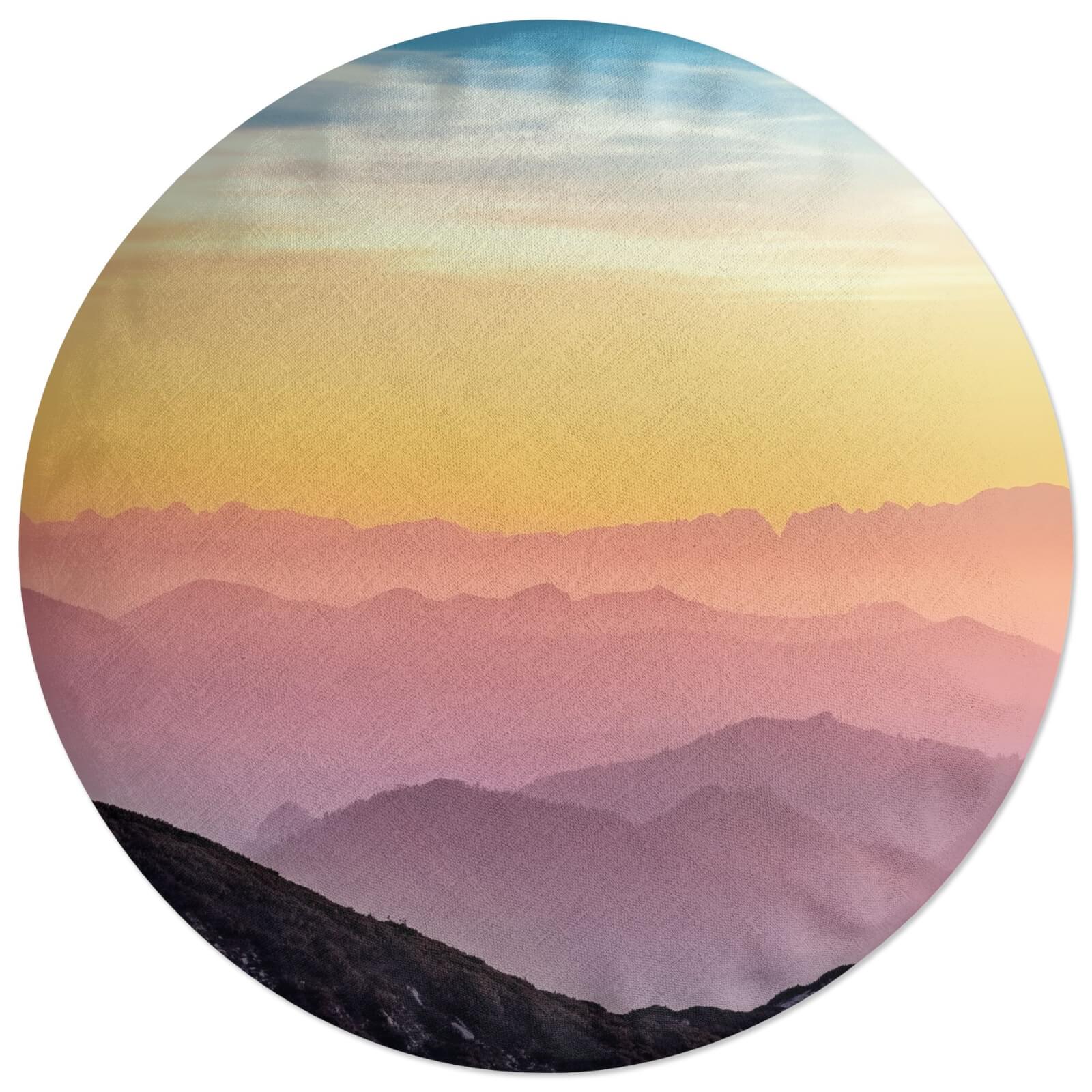 Rainbow Horizon Round Cushion