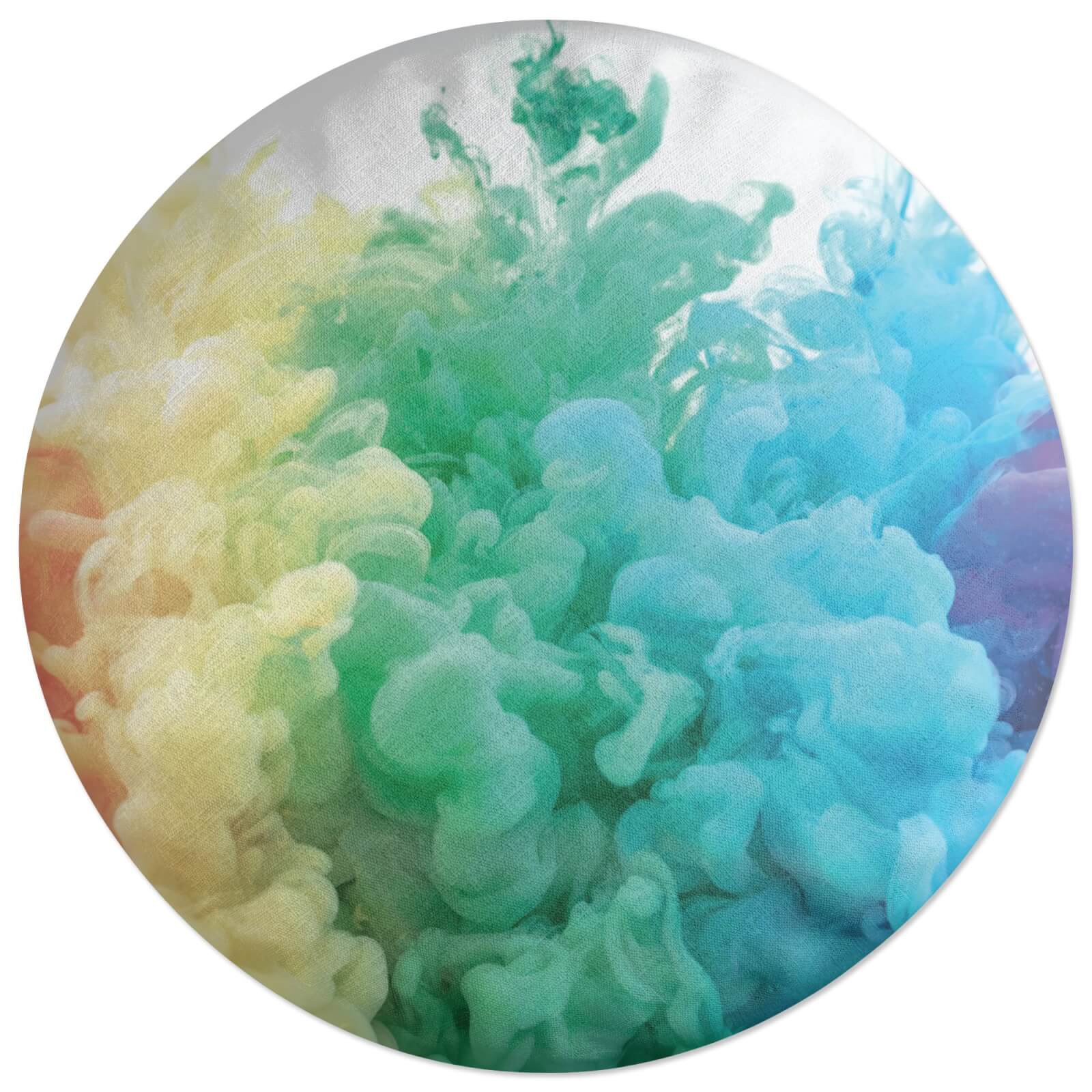 Rainbow Smoke Round Cushion