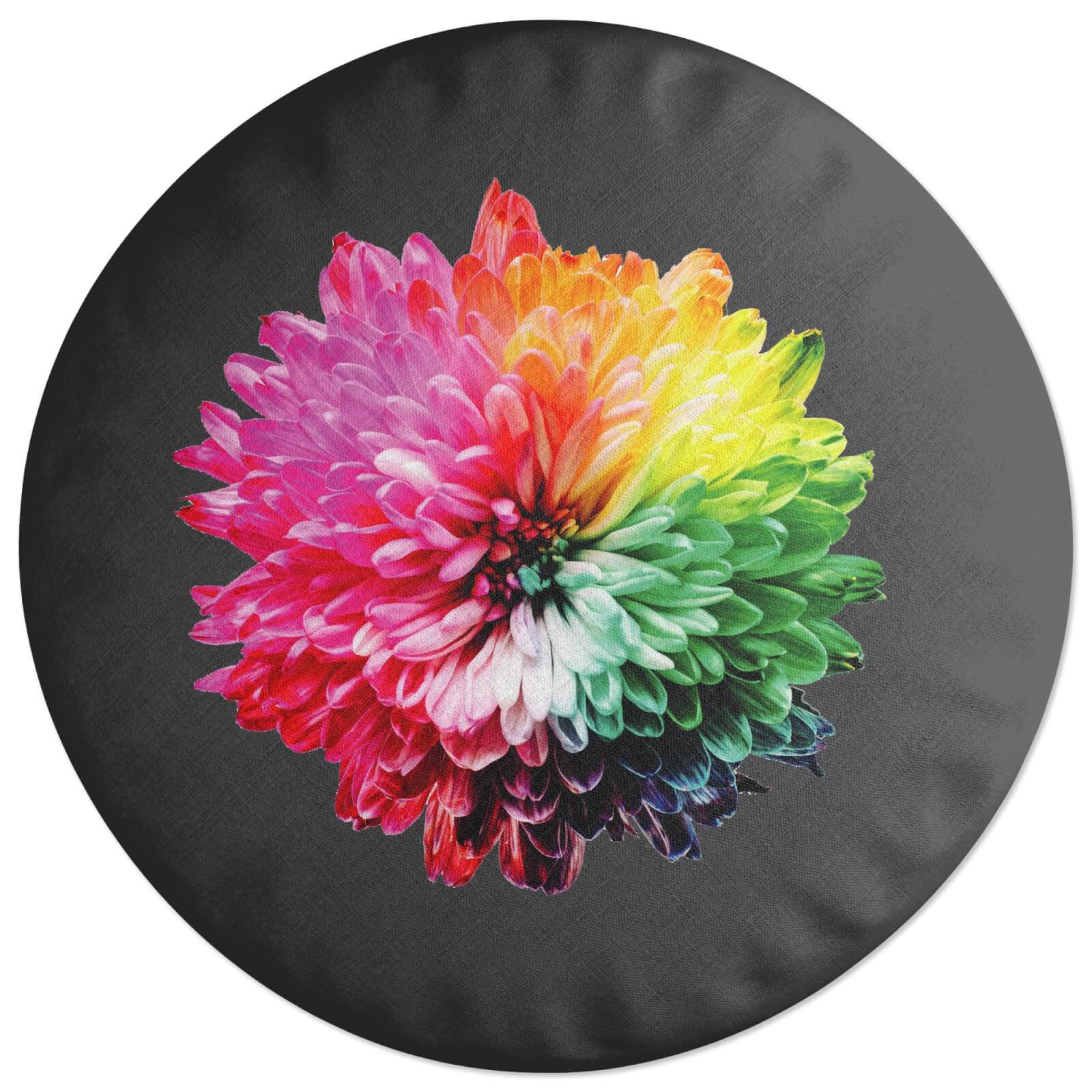 Fluro Flower Round Cushion