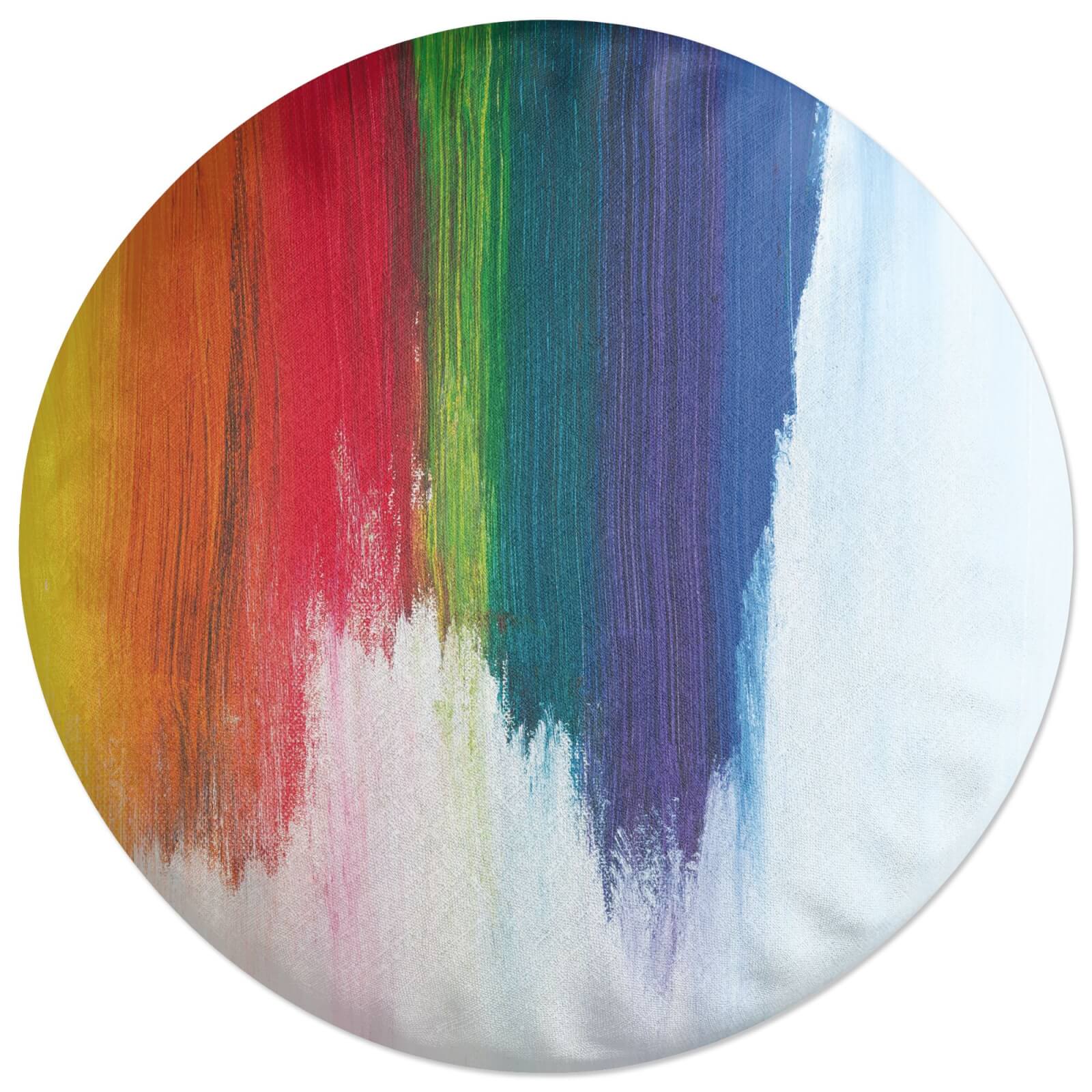 Rainbow Smudge Round Cushion