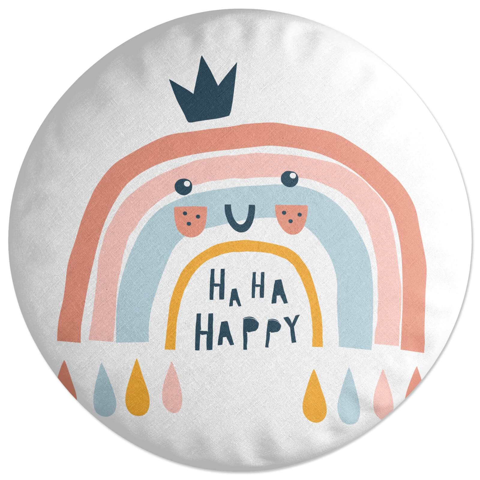 Ha Ha Happy Round Cushion