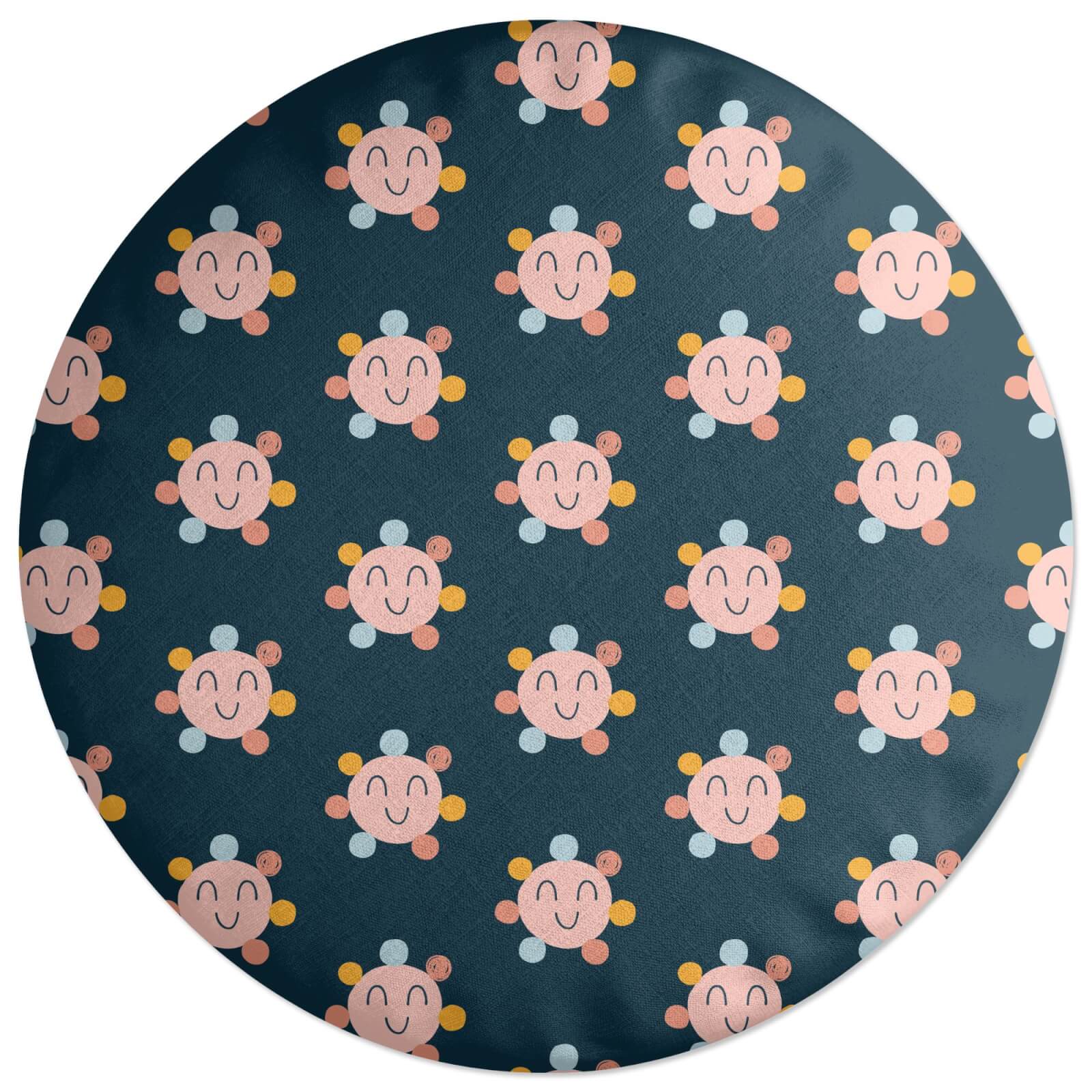 Sunny Dark Round Cushion