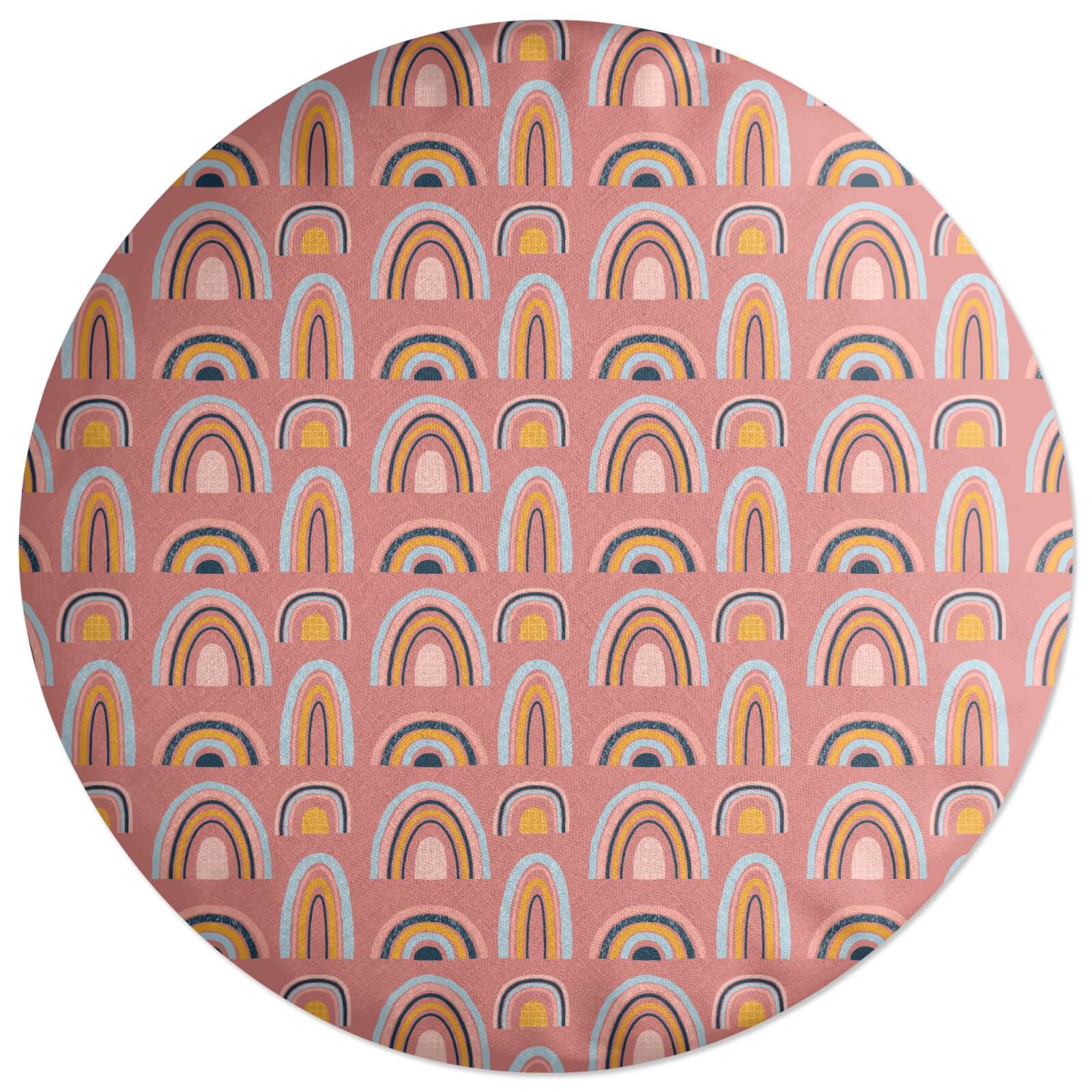 Rainbow Pink Round Cushion