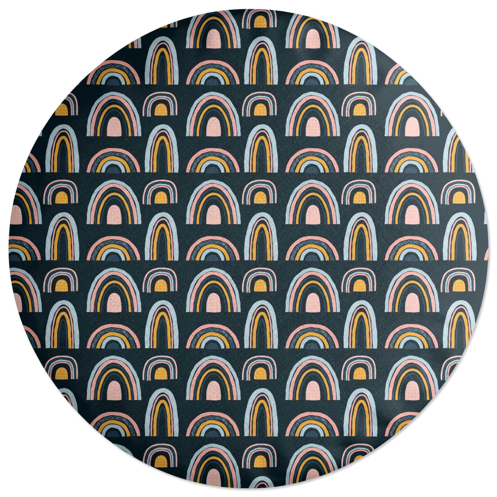 Rainbow Moody Round Cushion