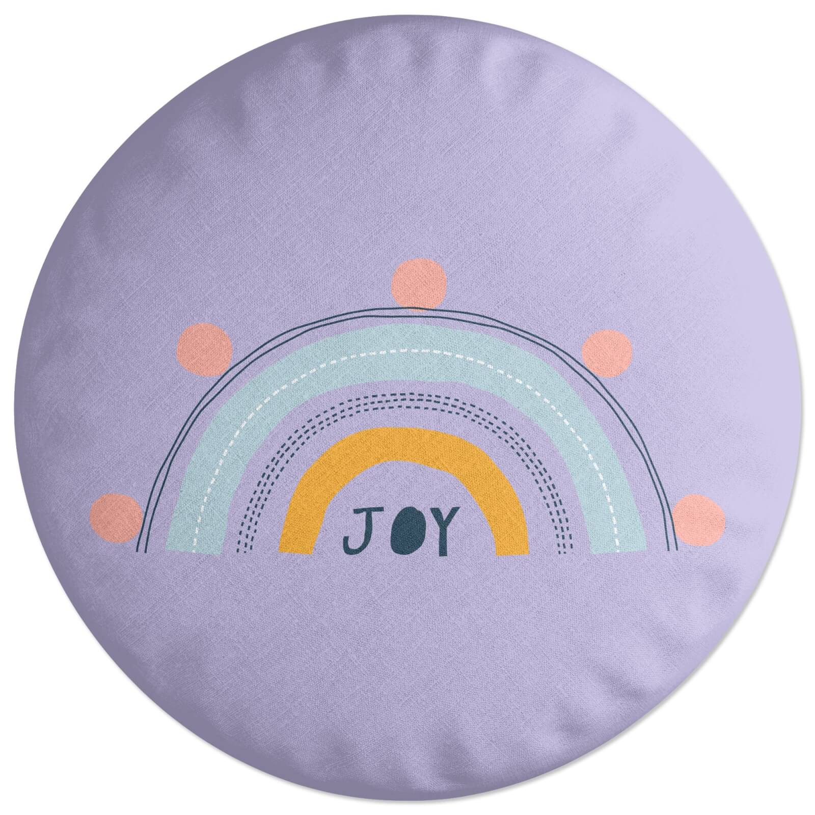 Joy Rainbow Round Cushion
