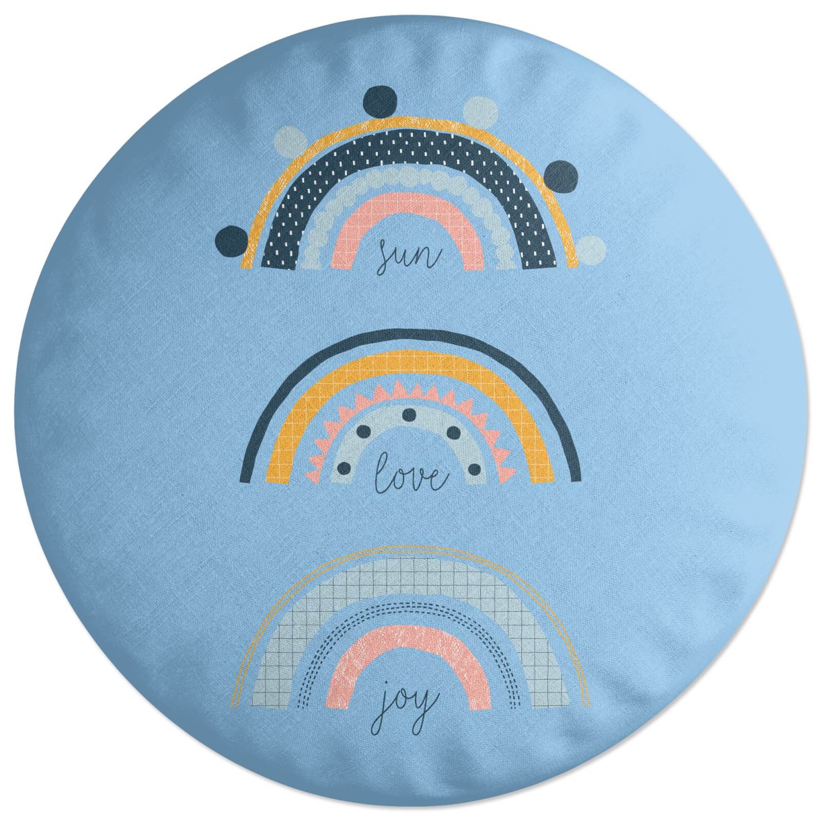 Sun Love Joy Round Cushion