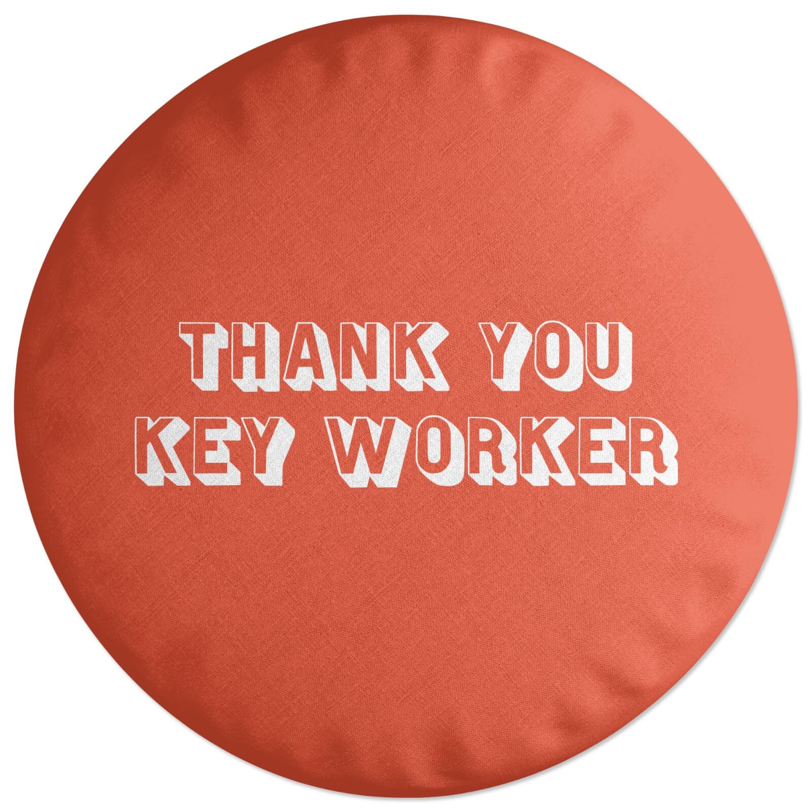 Thank You Key Worker Round Cushion