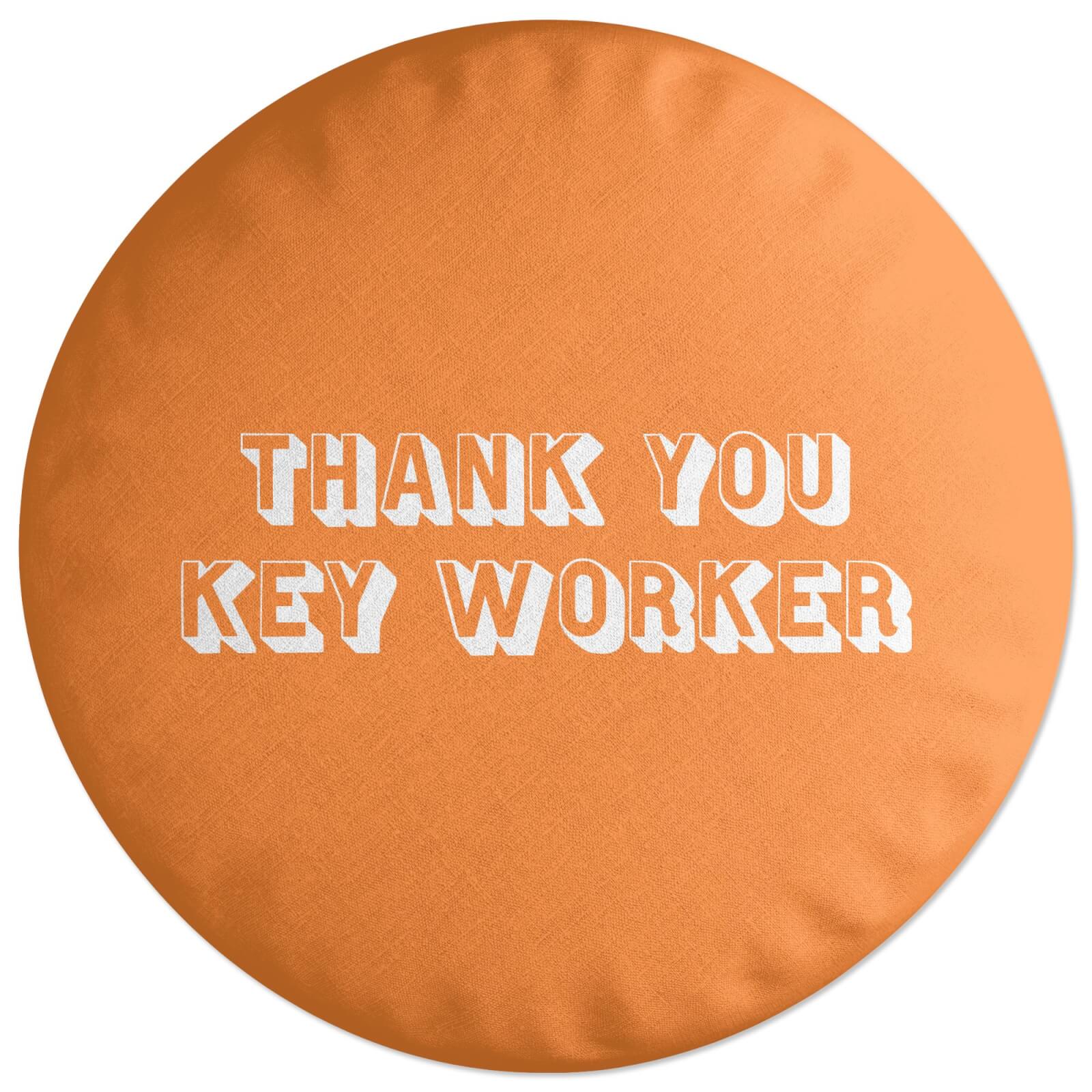 Thank You Key Worker Round Cushion