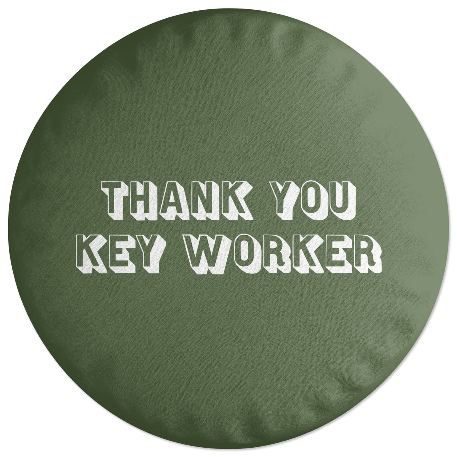 Thank You Key Worker Round Cushion