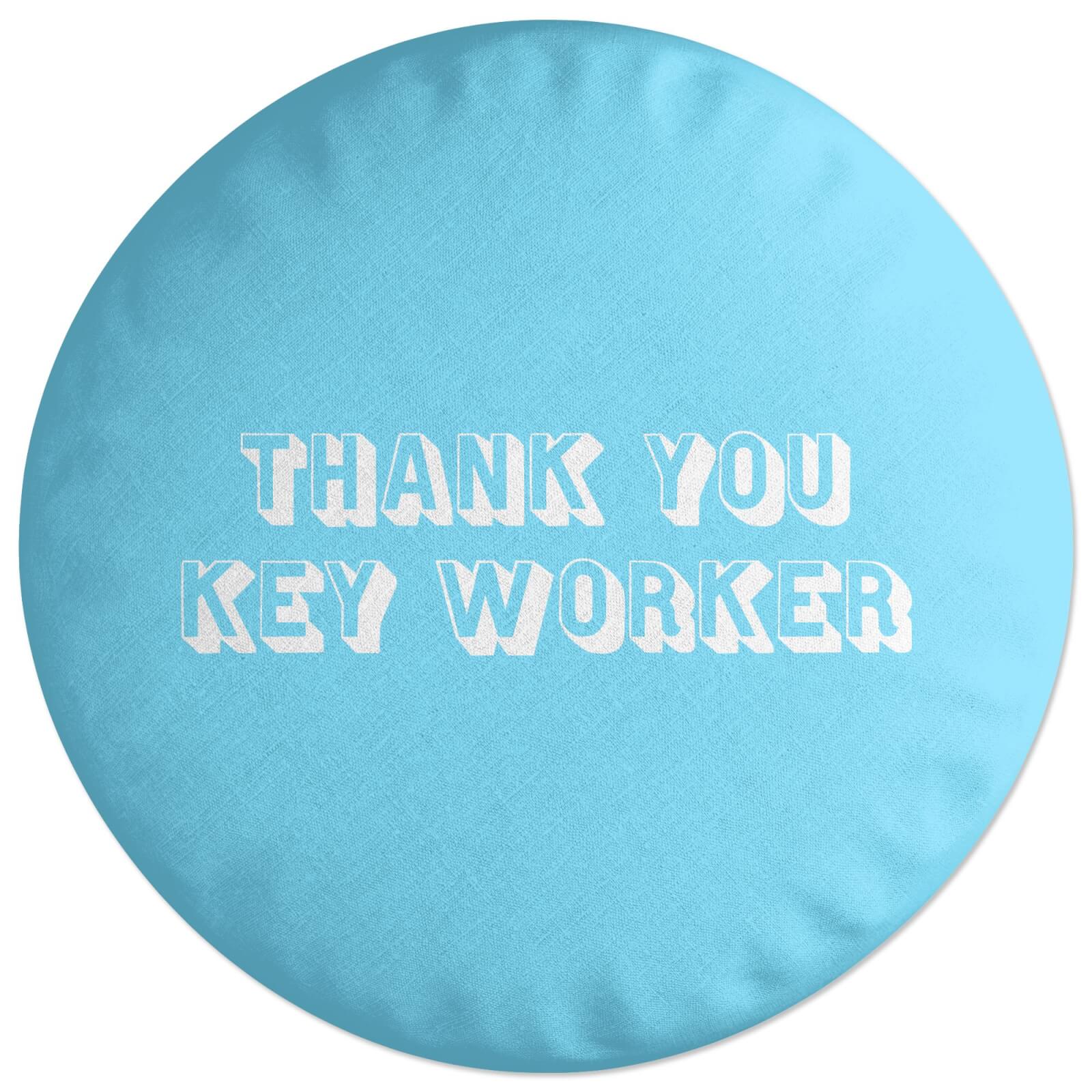 Thank You Key Worker Round Cushion