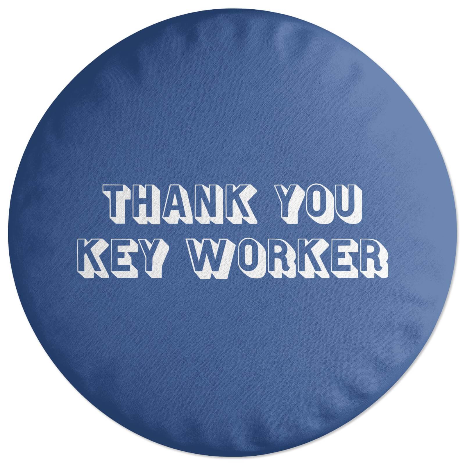Thank You Key Worker Round Cushion